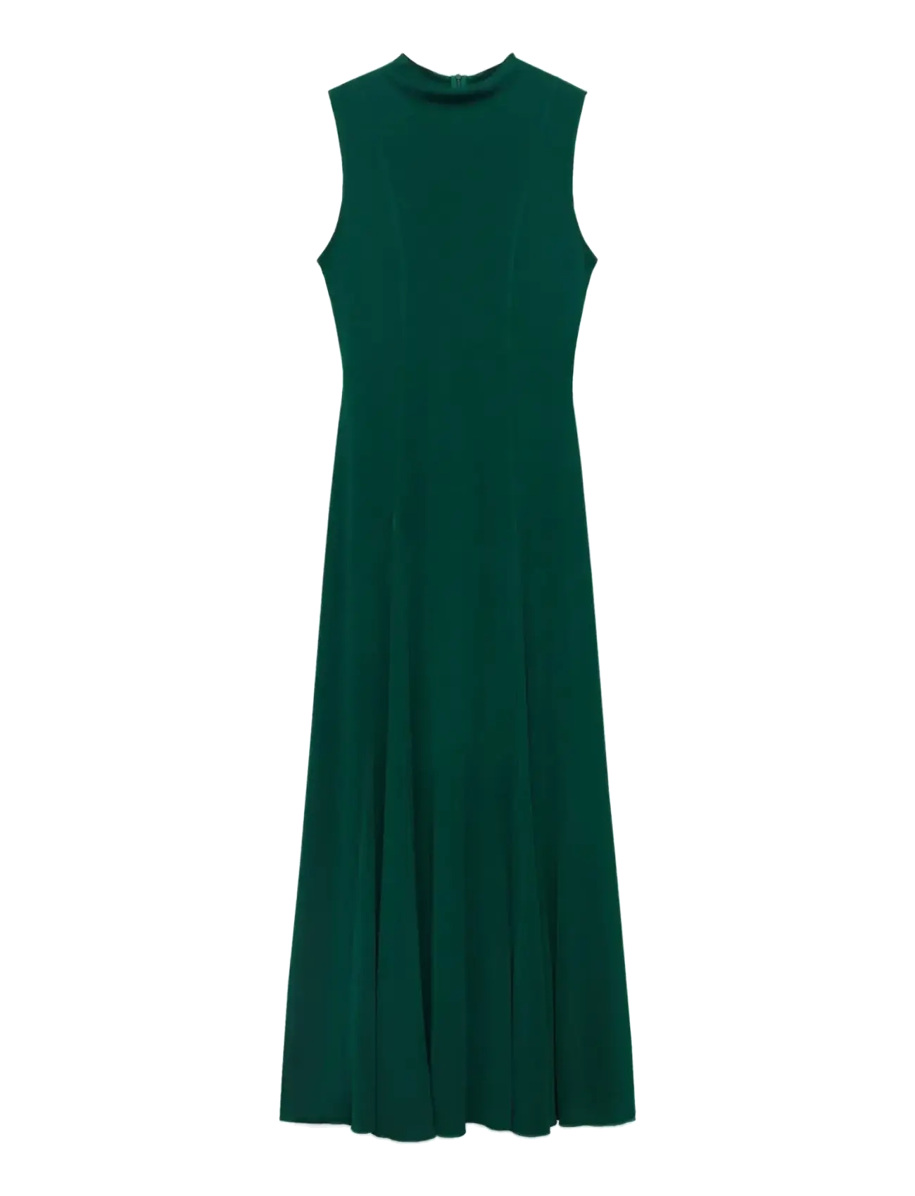 Mango Godet dress with a perkins collar - Kleider - DARK GREEN / green