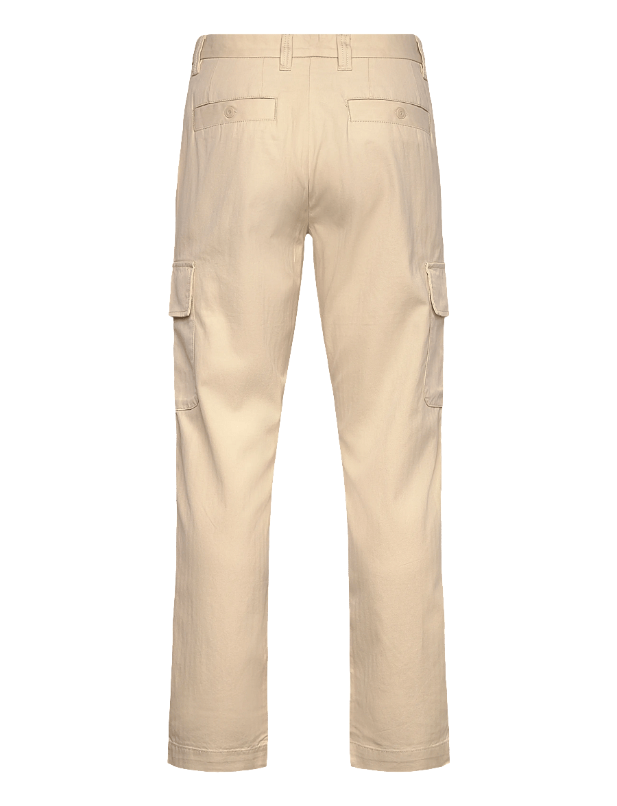 Mango - Cotton lyocell cargo pants - cargobukser - light beige - 1