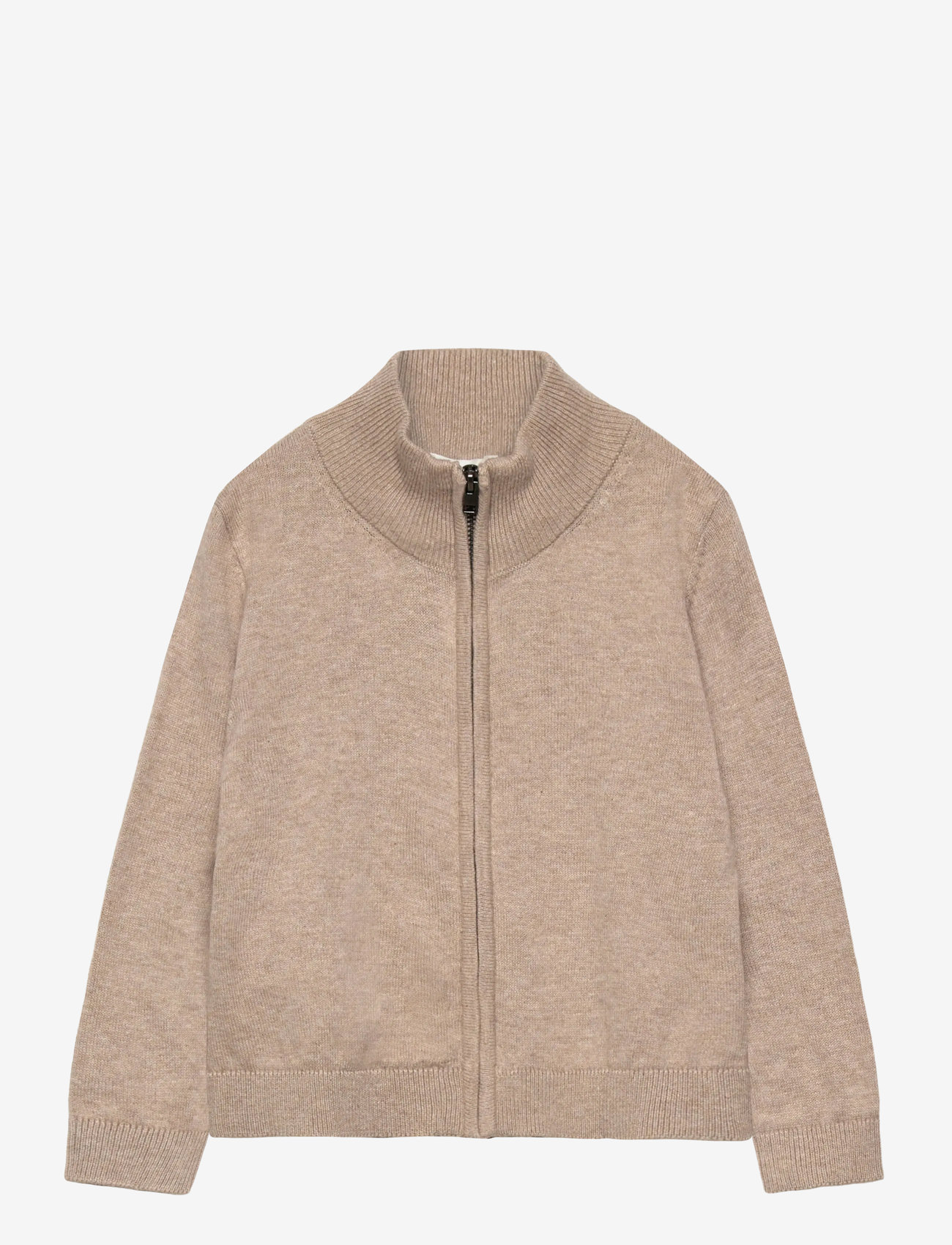 Mango - Zipped knit cardigan - efterårstøj - light beige - 0