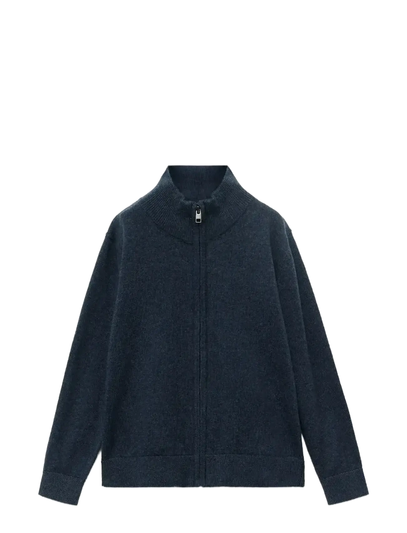 Zipped knit cardigan - NAVY