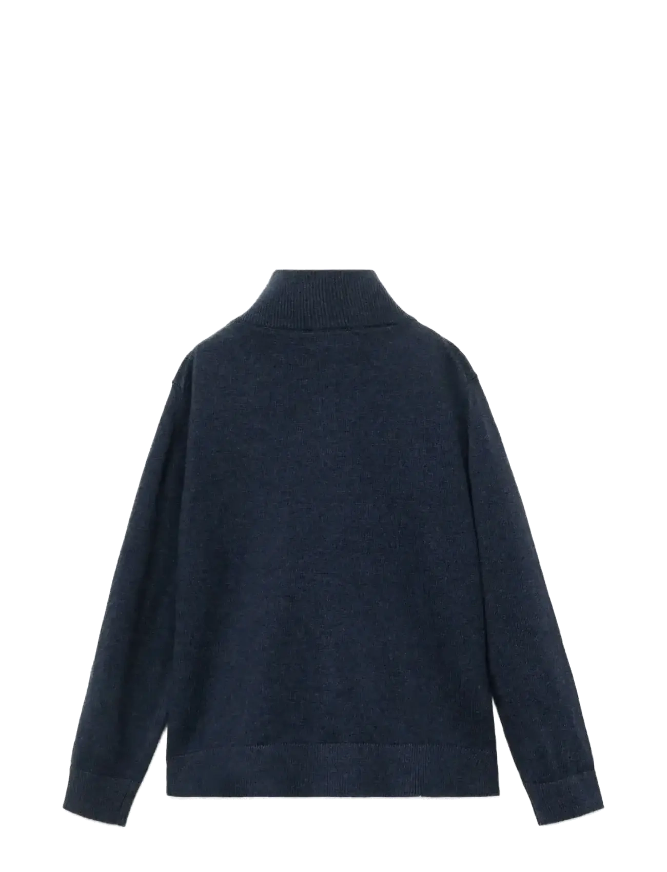 Mango - Zipped knit cardigan - cardigans - navy - 1