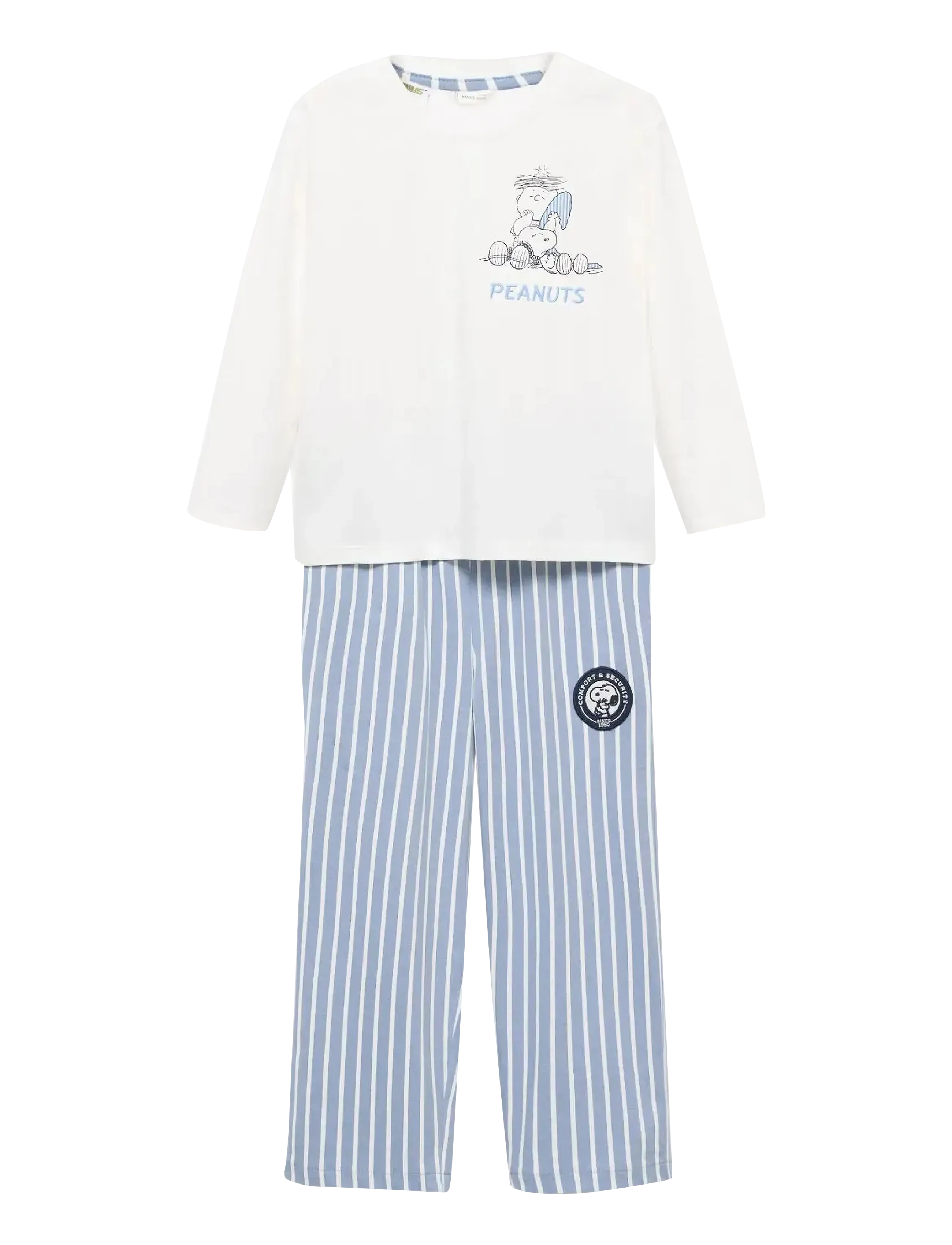 Mango Long Snoopy Pyjama, 3-4, Blue, Pyjamas > Pyjamas-Sæt, Børn