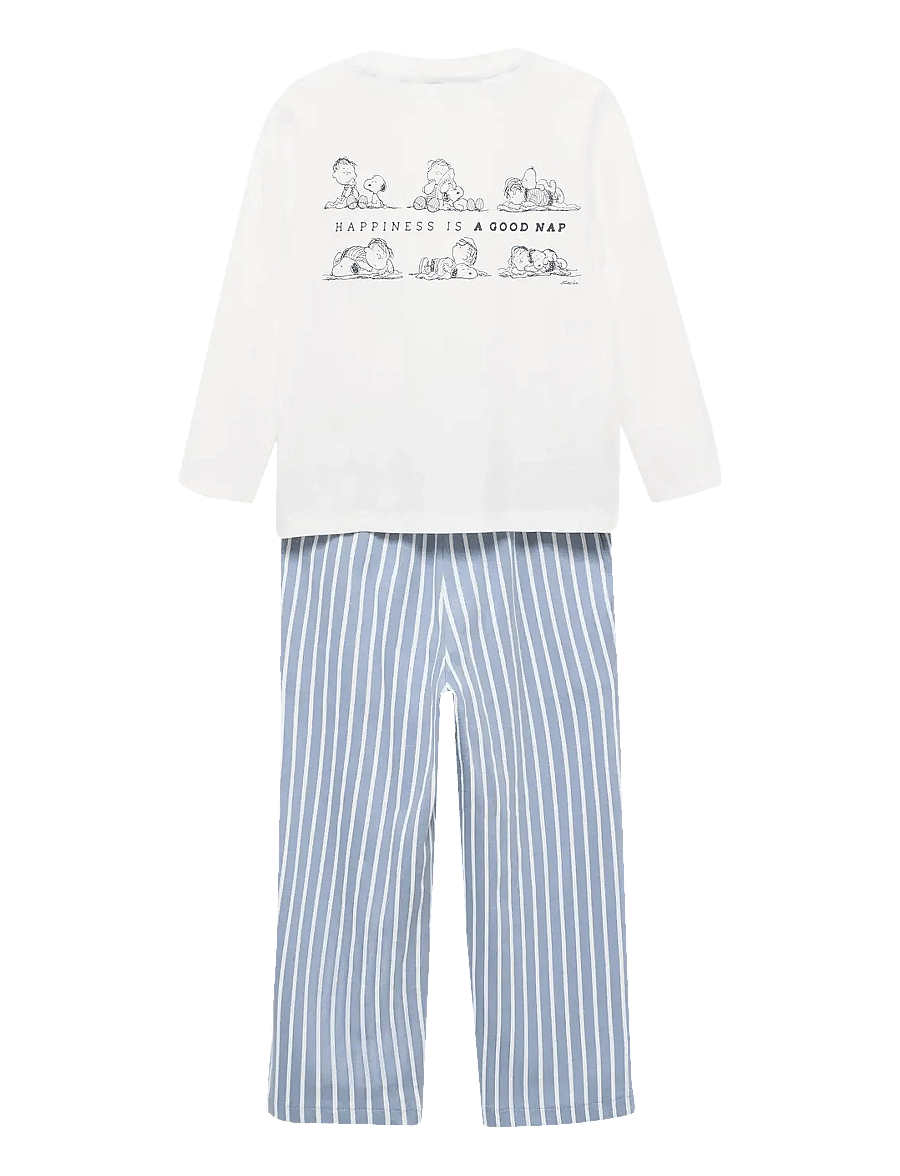 Mango - Long Snoopy pyjama - pyjamasset - medium blue - 1