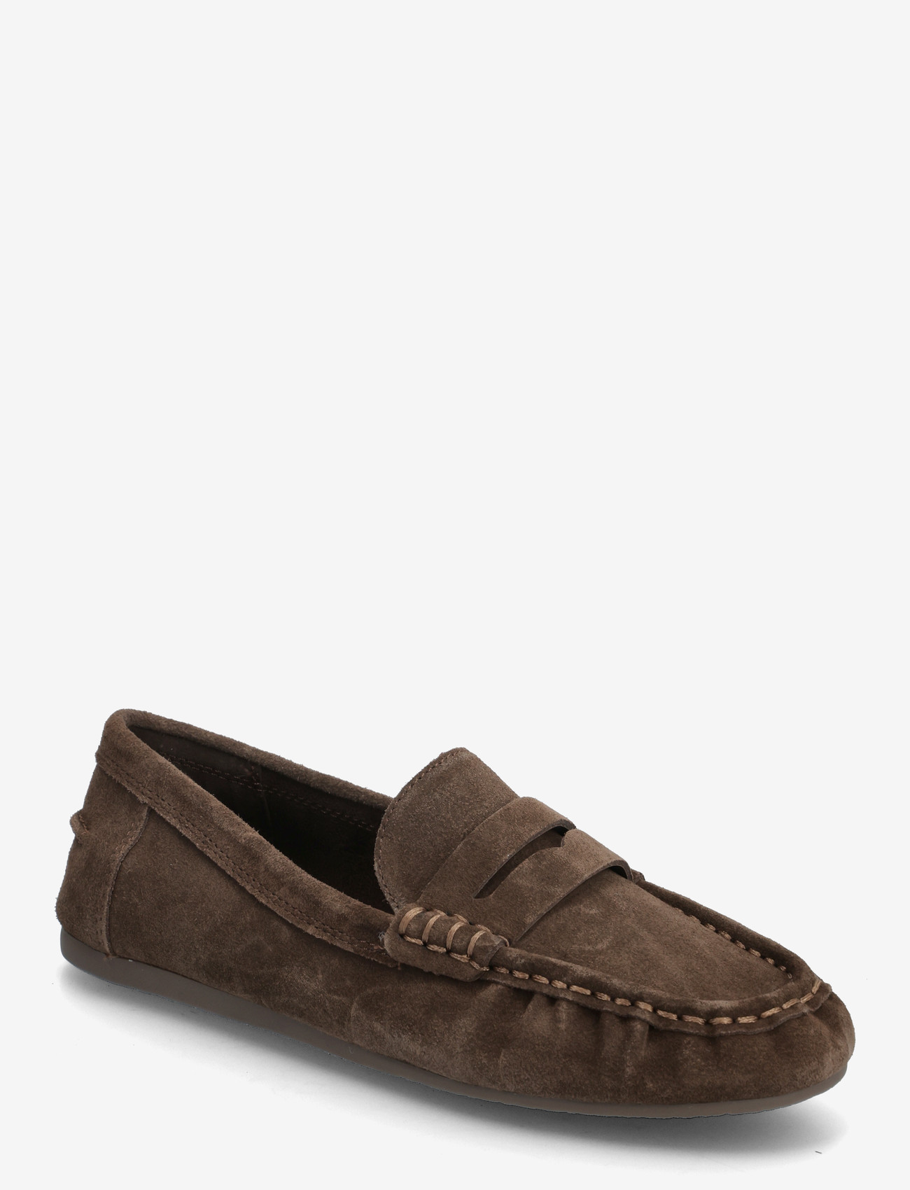 Mango - Suede penny loafers - speciella tillfällen - dark brown - 1