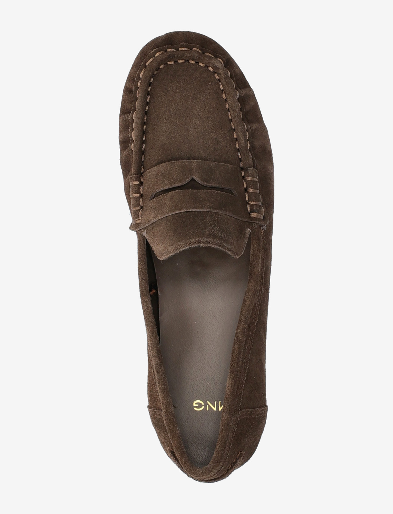 Mango - Suede penny loafers - speciella tillfällen - dark brown - 4