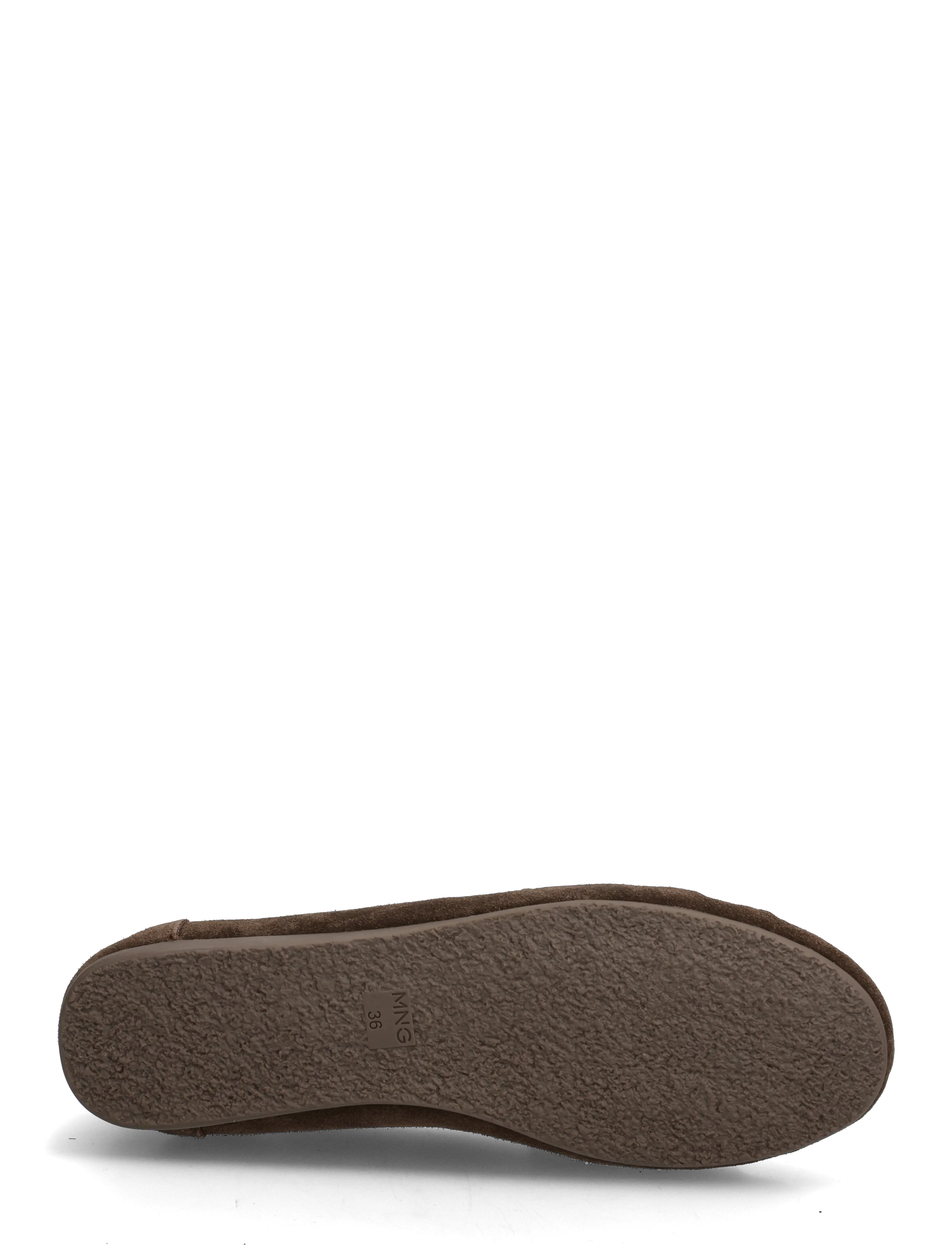 Mango - Suede penny loafers - modetrender - dark brown - 5