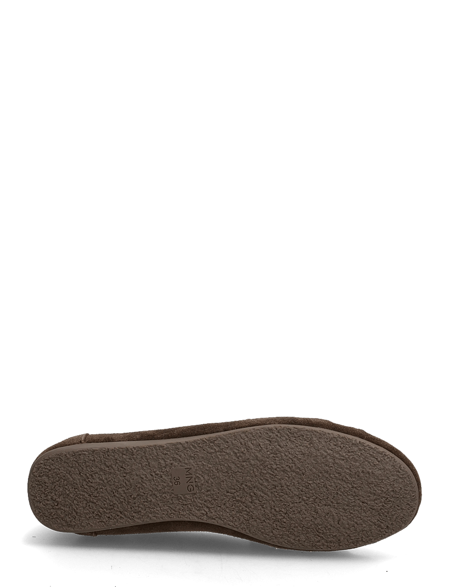 Mango - Suede penny loafers - modetrender - dark brown - 5