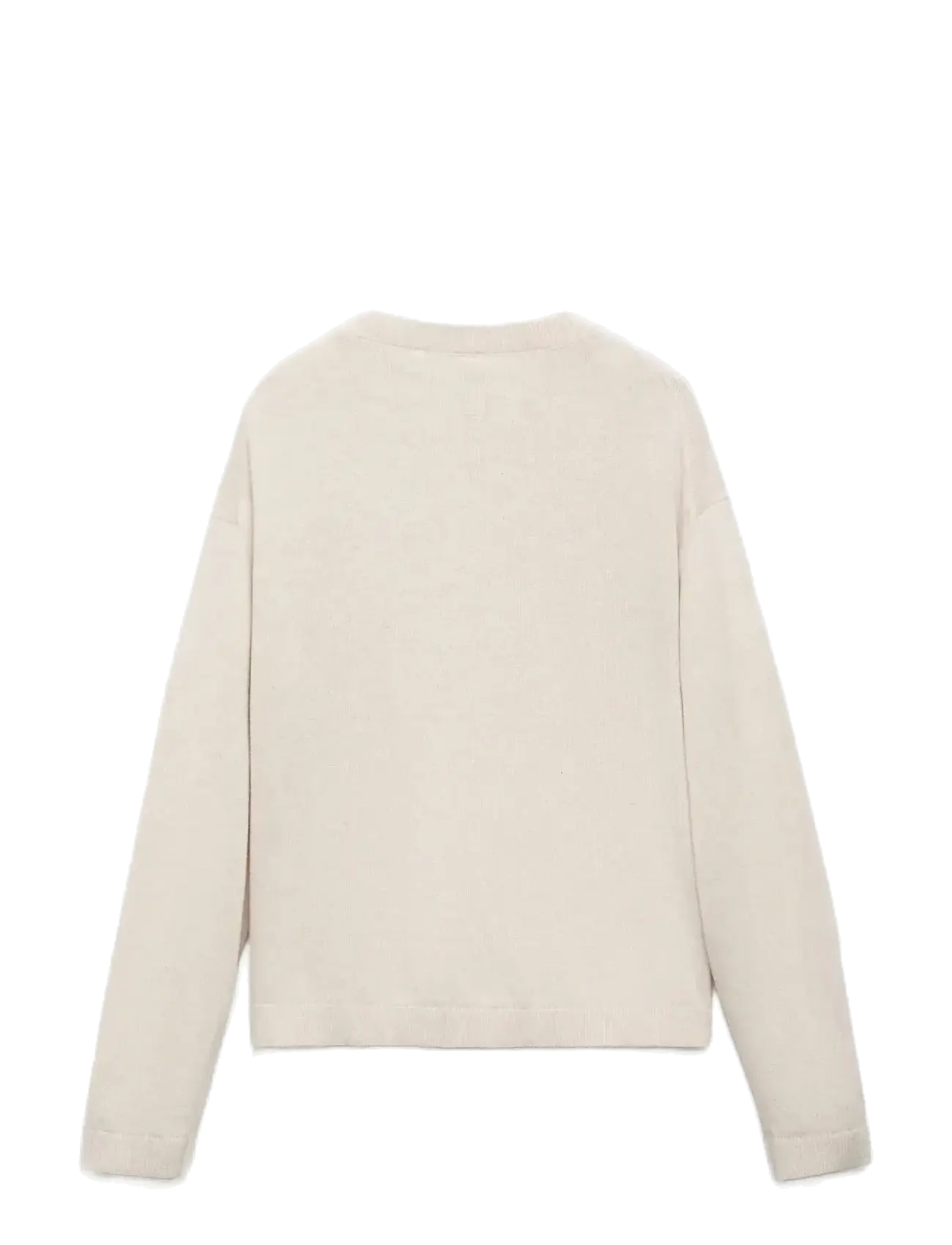 Mango - Decorative seams cotton sweater - jumpers - light beige - 2