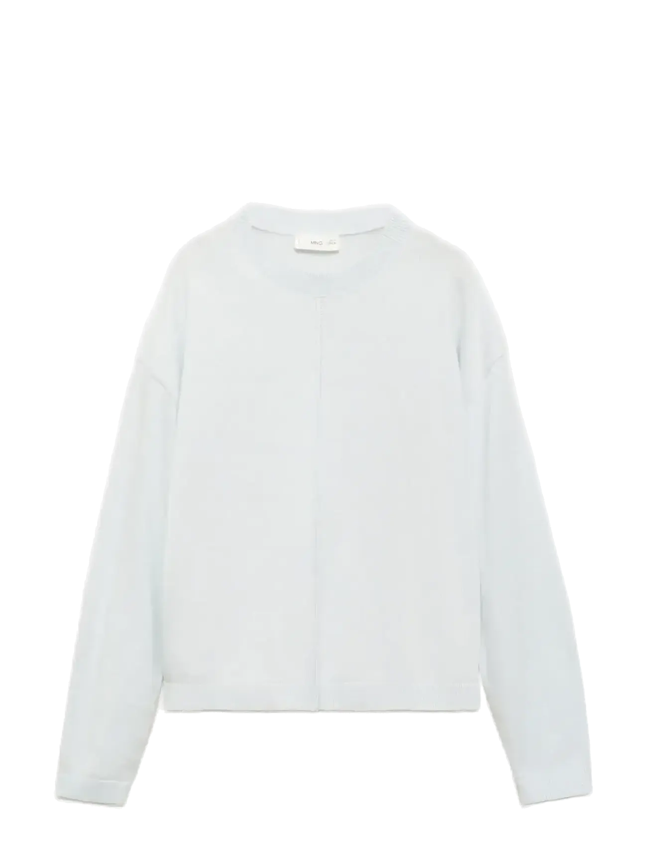 Mango Decorative seams cotton sweater - Shop efter størrelse - LT-PASTEL BLUE / blue