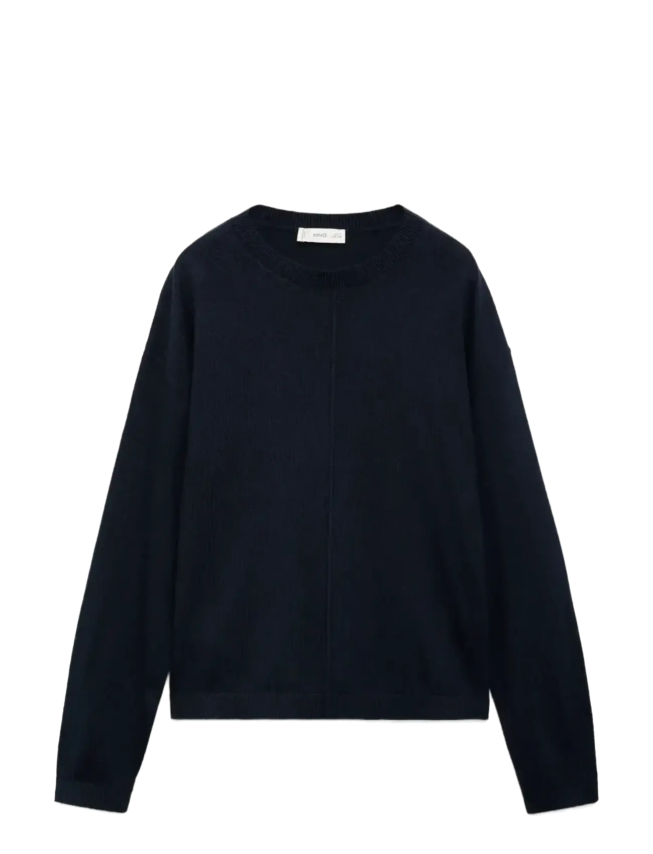 Mango Decorative seams cotton sweater - Shop efter størrelse - NAVY / navy
