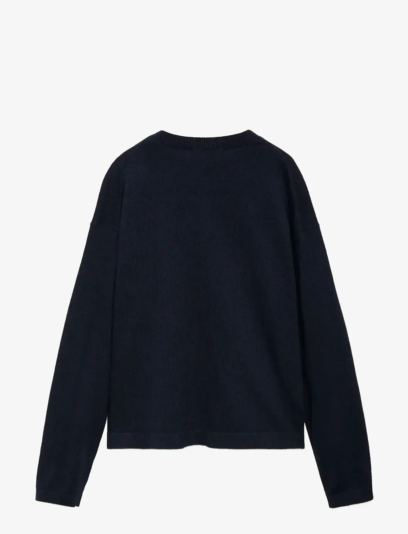 Mango - Decorative seams cotton sweater - trøjer - navy - 2