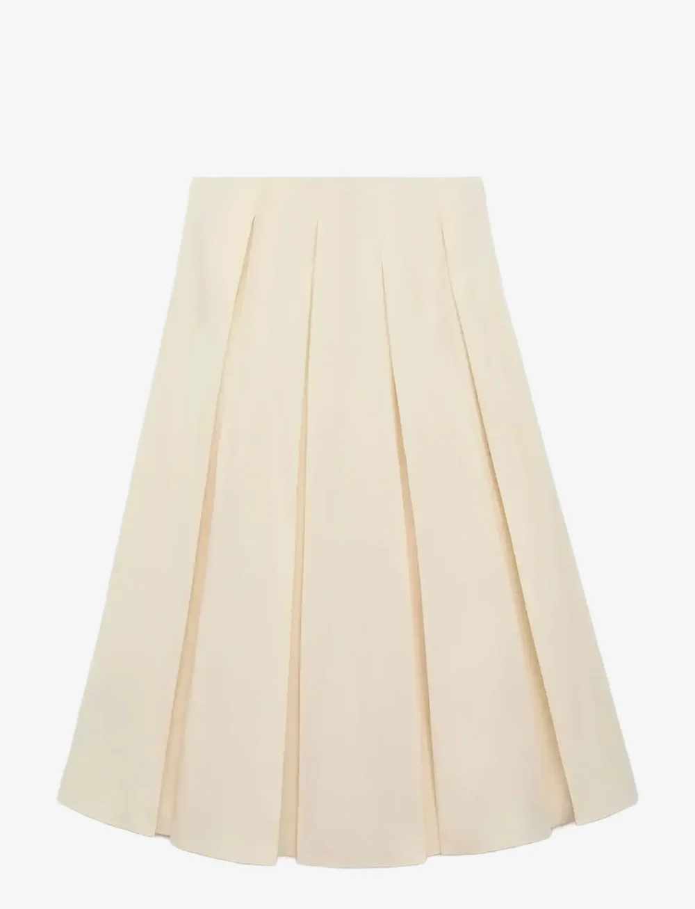 Mango - Pleated midi-skirt - plisserade kjolar - light beige - 1