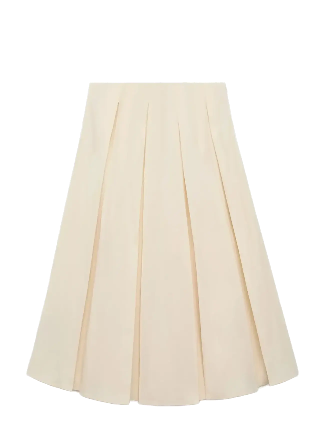 Mango Pleated midi-skirt - Transitional Layering - LIGHT BEIGE / cream