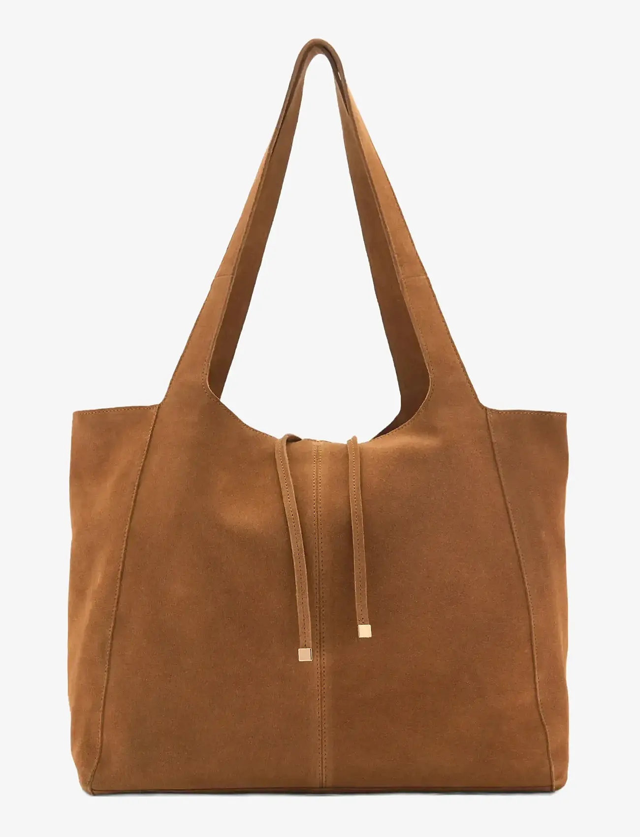 Mango - Suede shopper bag - accessoires - medium brown - 0