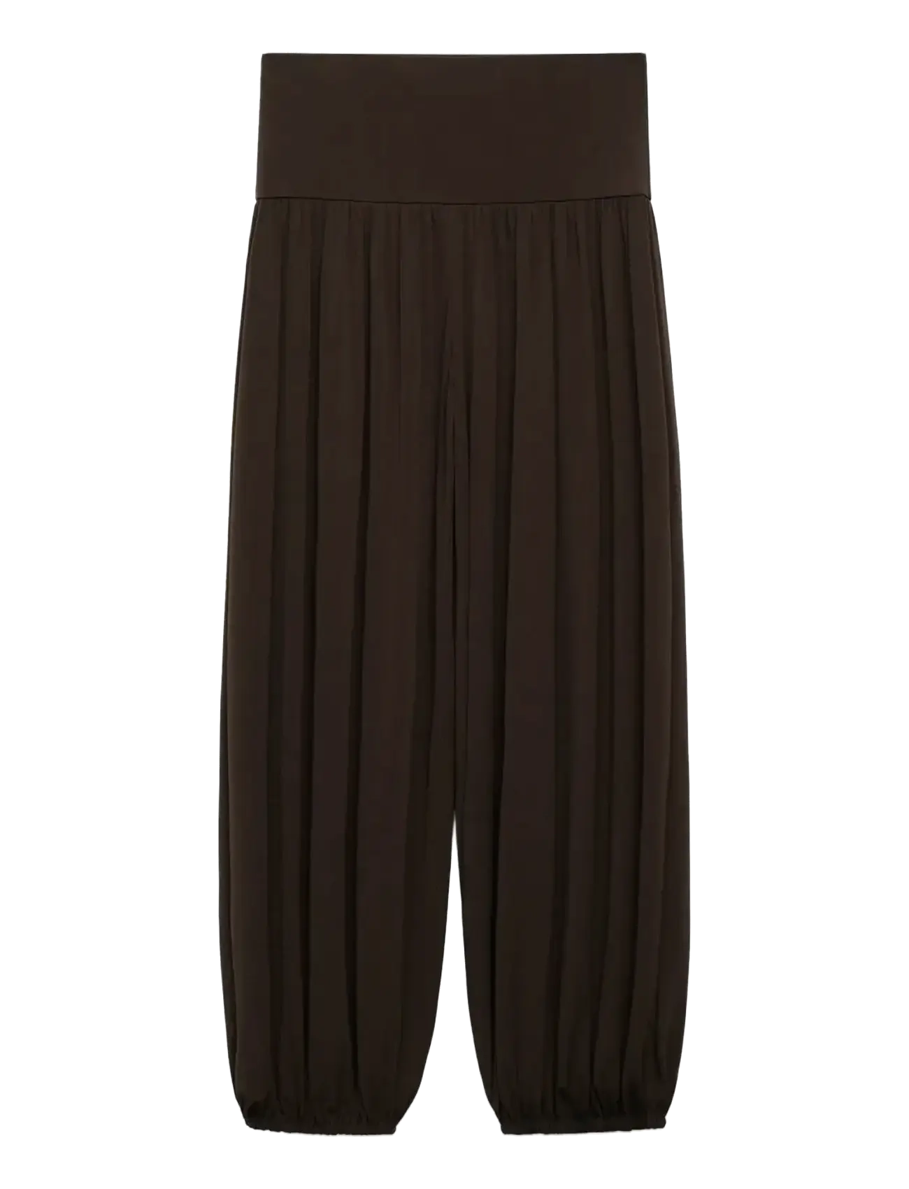 Mango Balloon trousers with elastic waist - Mango - BROWN / brown
