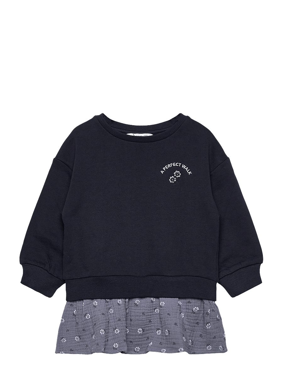 Mango - Floral sweatshirt dress - vauvojen pitkähihaiset mekot - navy - 0