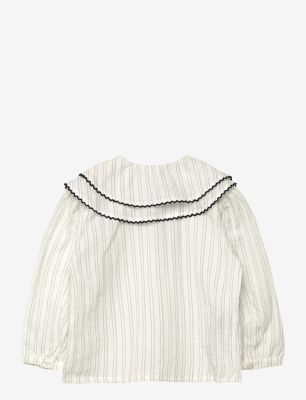 Mango - Striped blouse with Peter Pan collar - blusar & tunikor - white - 1