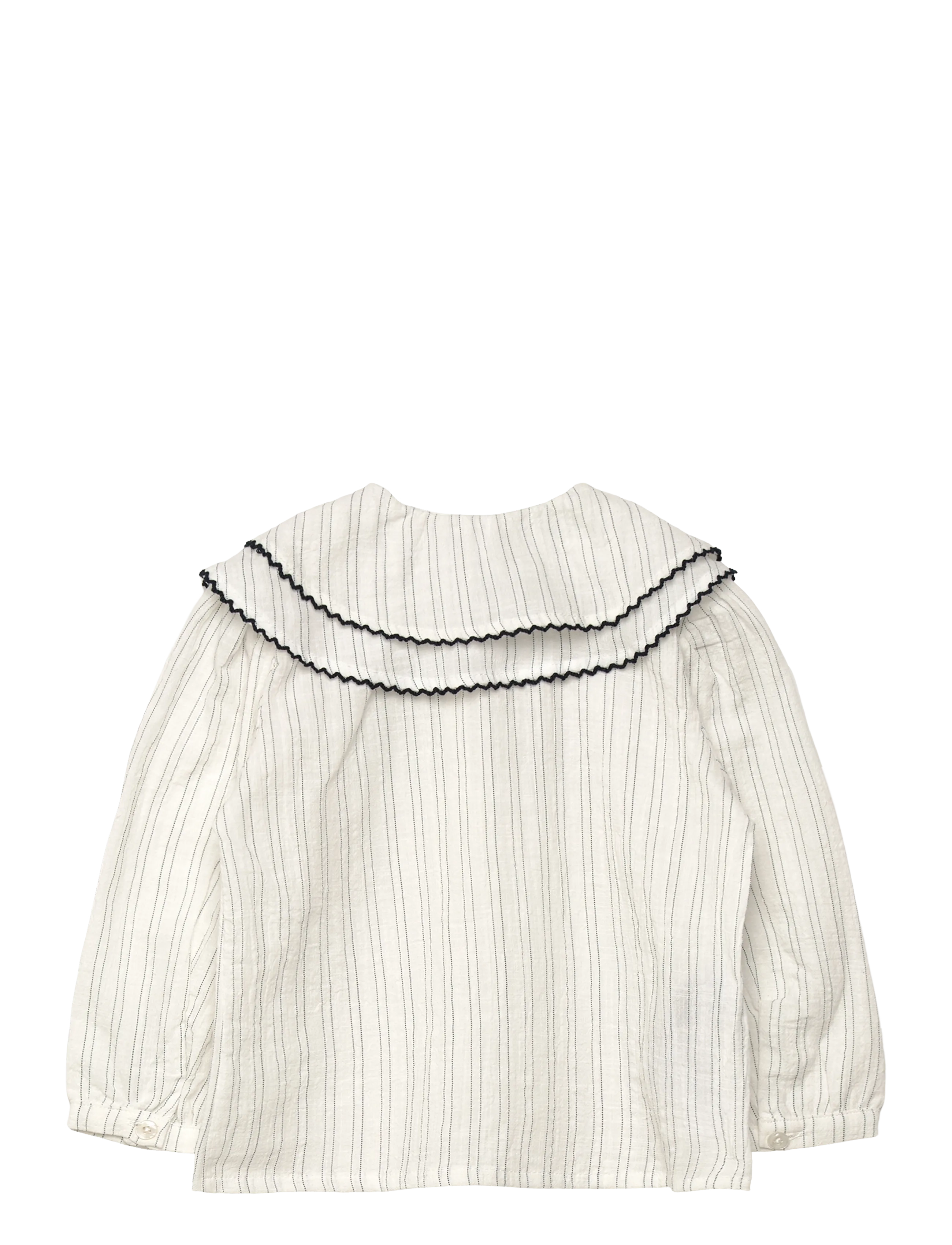 Mango - Striped blouse with Peter Pan collar - blusar & tunikor - white - 1