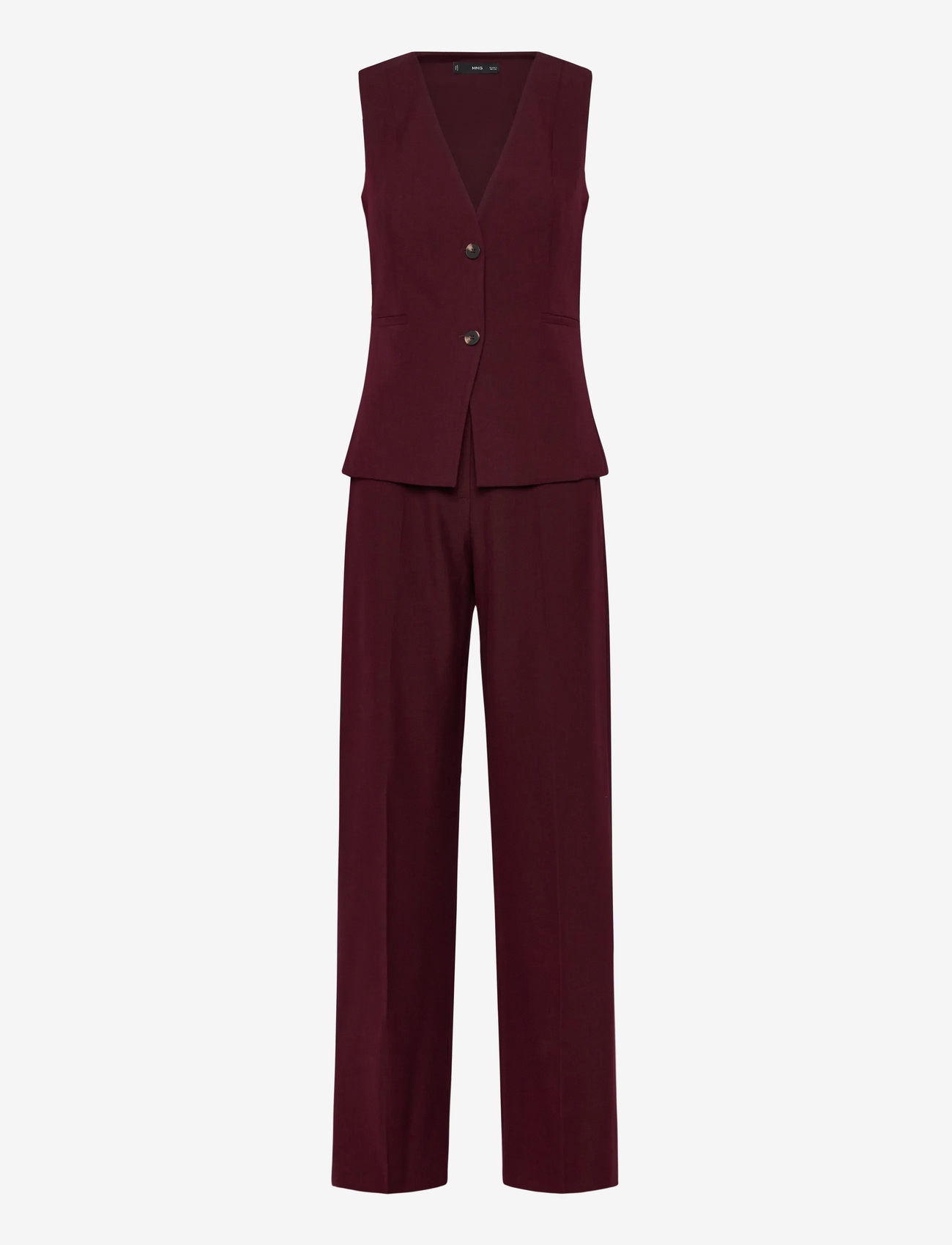 Mango - Long suit-style jumpsuit - naised - dark red - 0