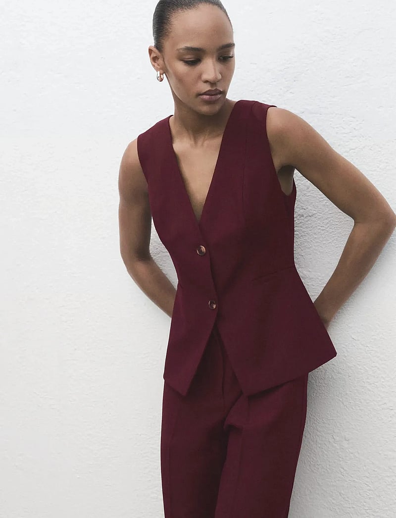 Mango - Long suit-style jumpsuit - dark red - 0