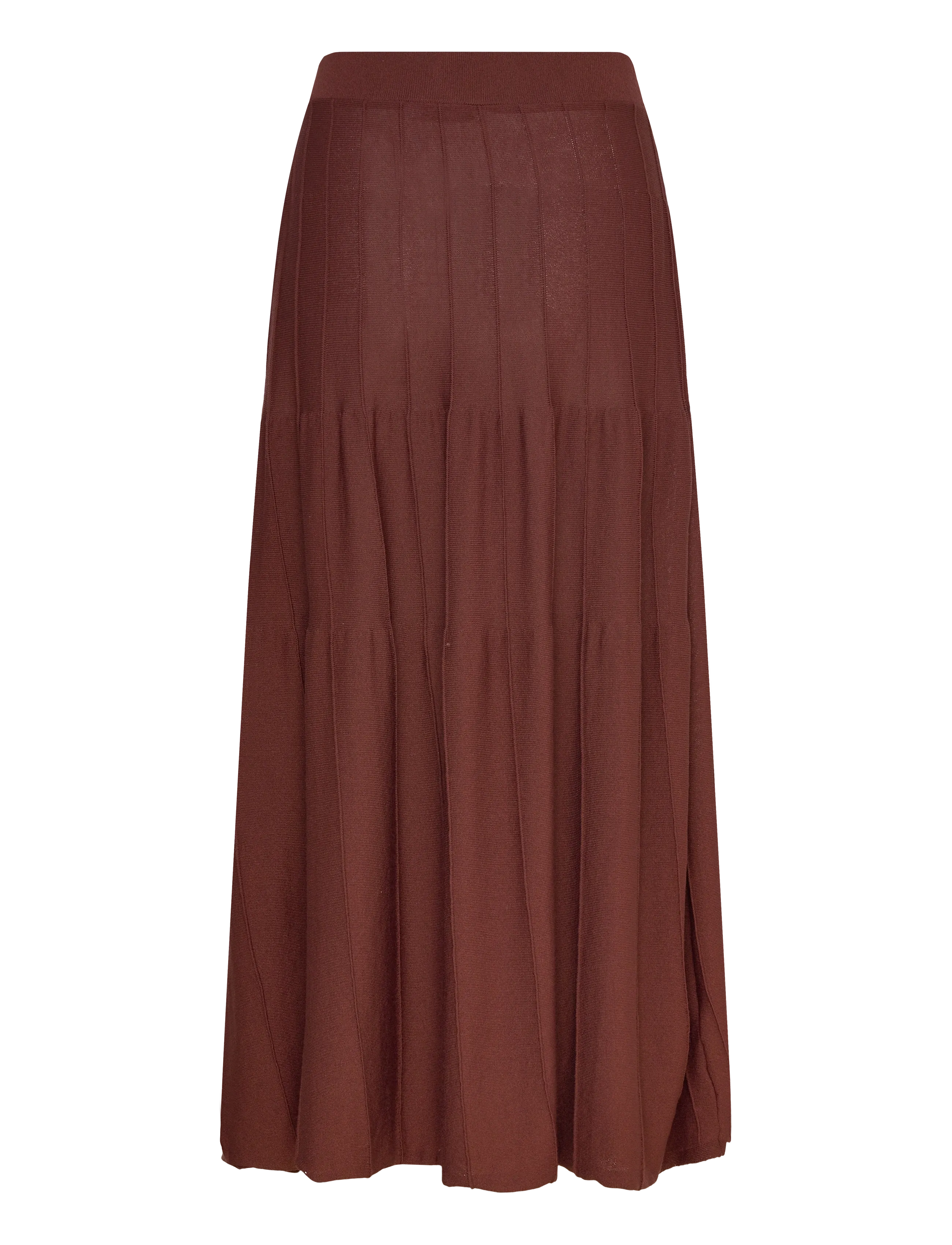 Mango - Knitted long skirt with seam detail - strickröcke - brown - 2