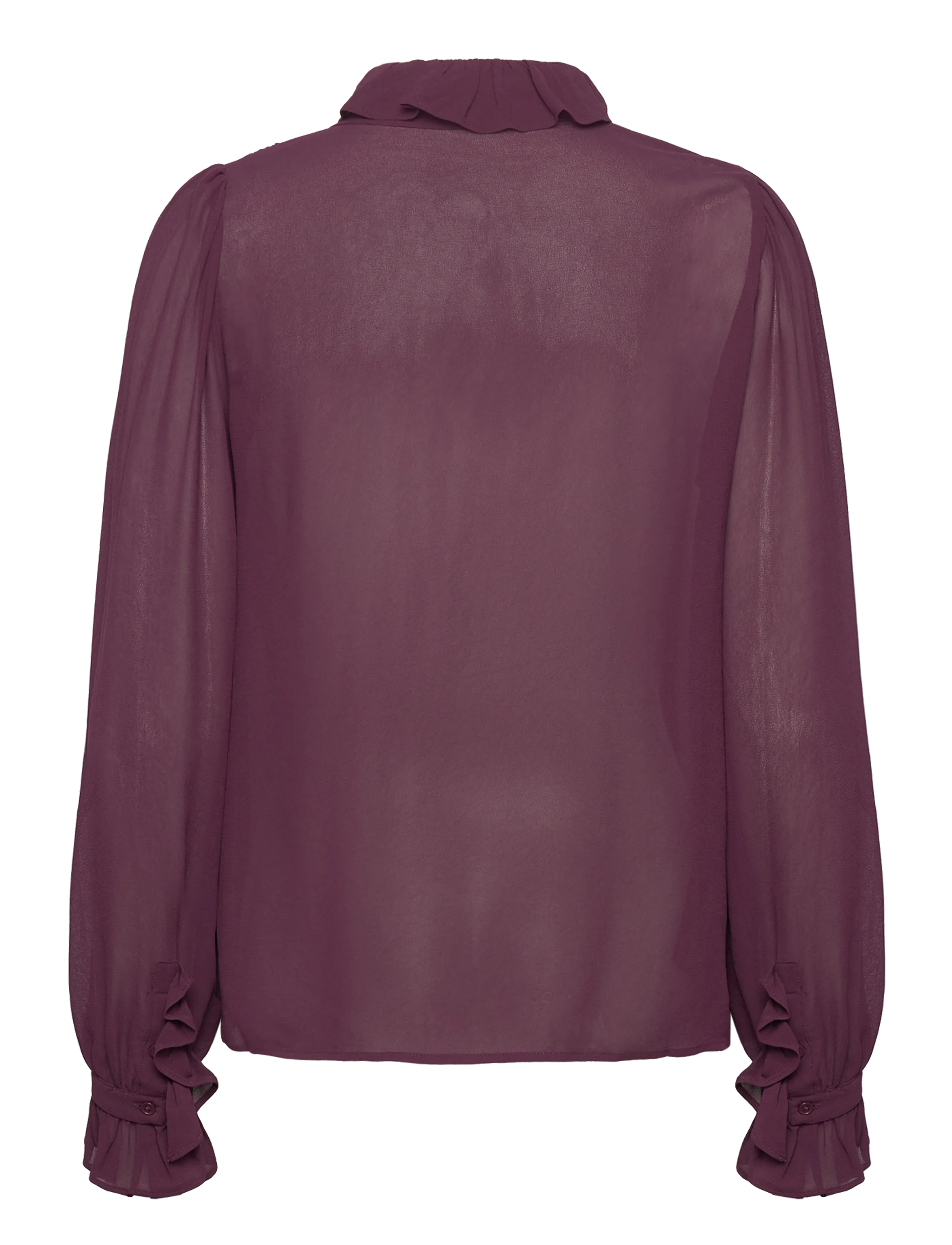 Mango - Ruffled blouse with scarf - pikkade varrukatega pluusid - dark red - 2