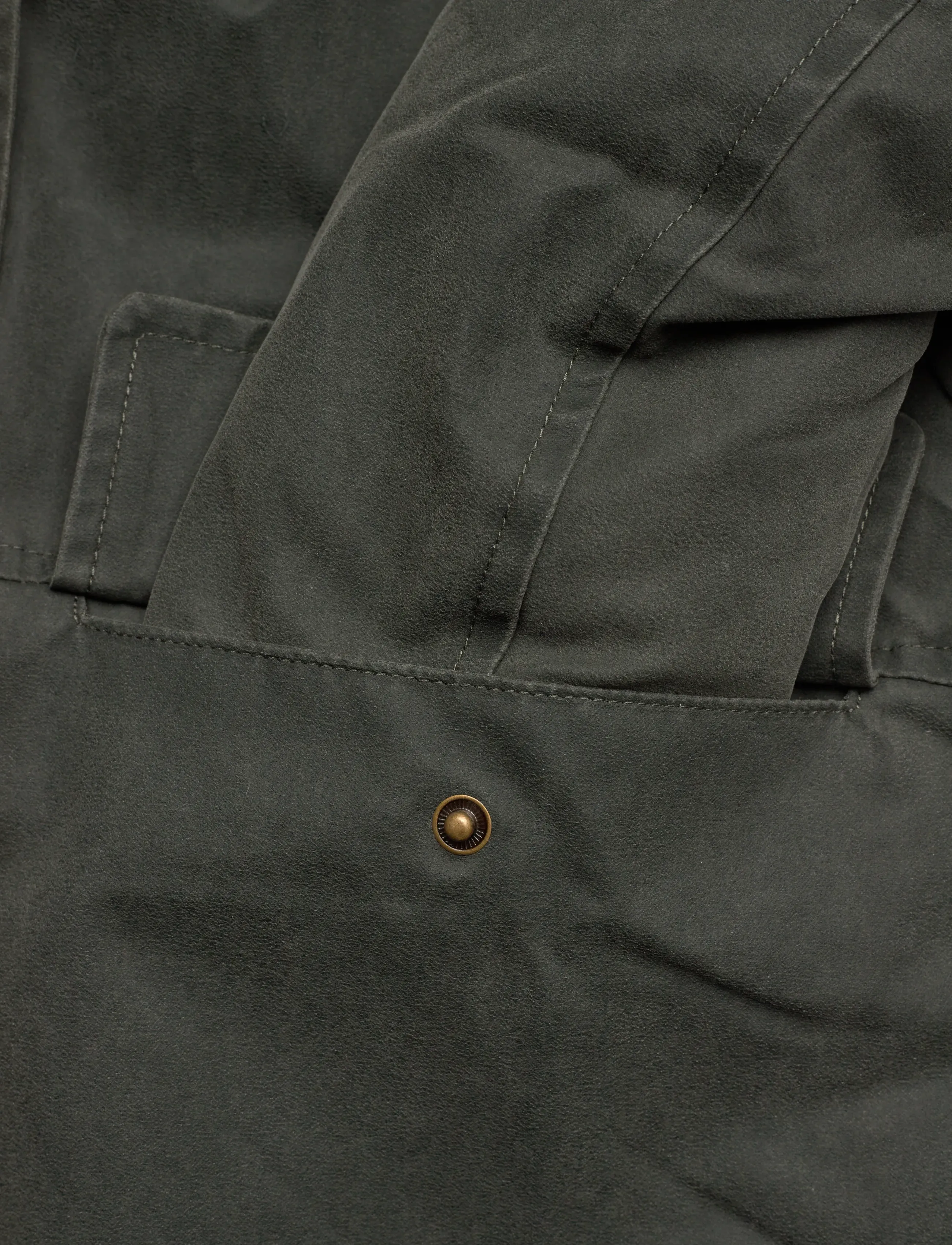 Mango - Waxed-effect jacket with hood - outerwear - beige - khaki - 5