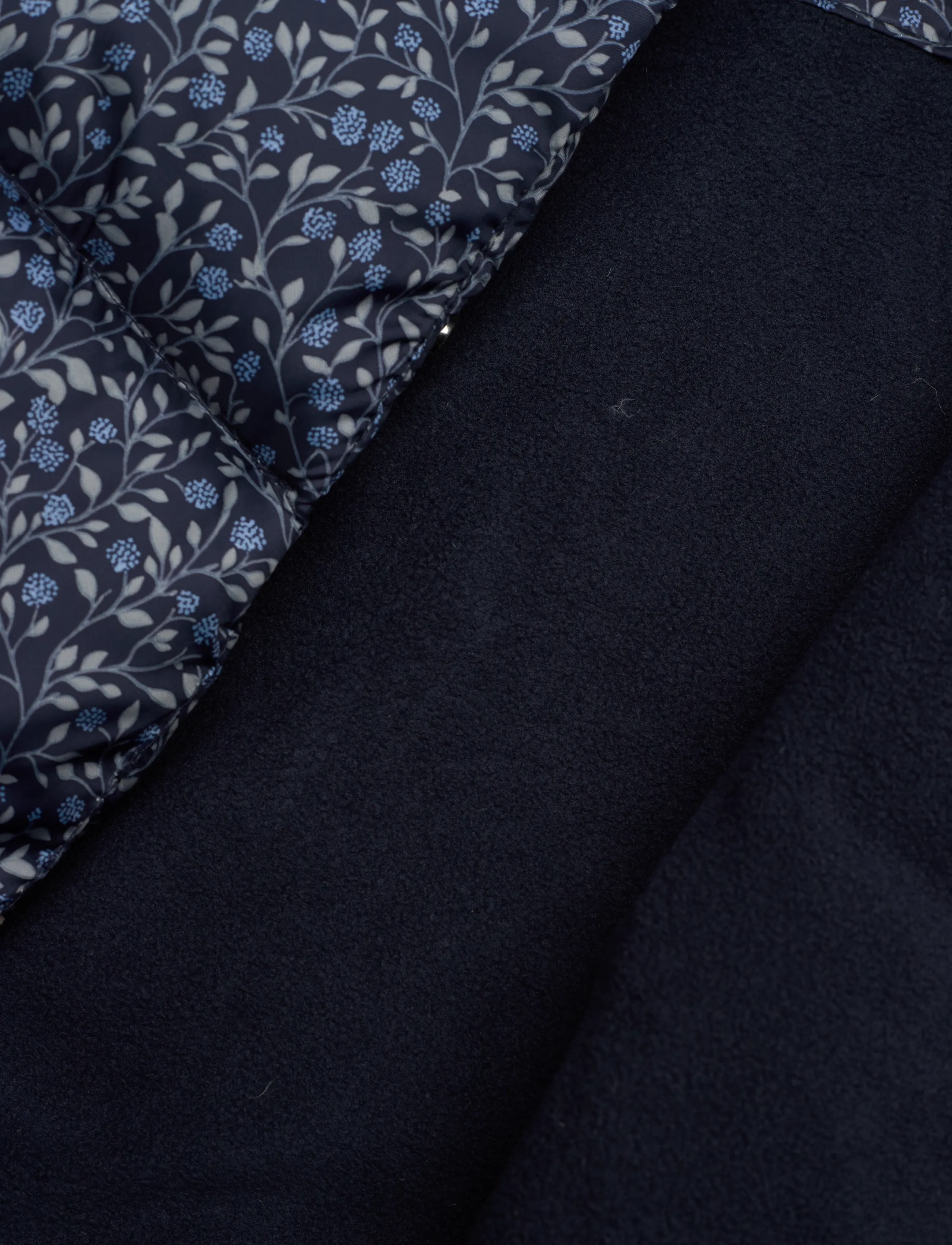 Mango - Long padded floral anorak - outerwear - navy - 4