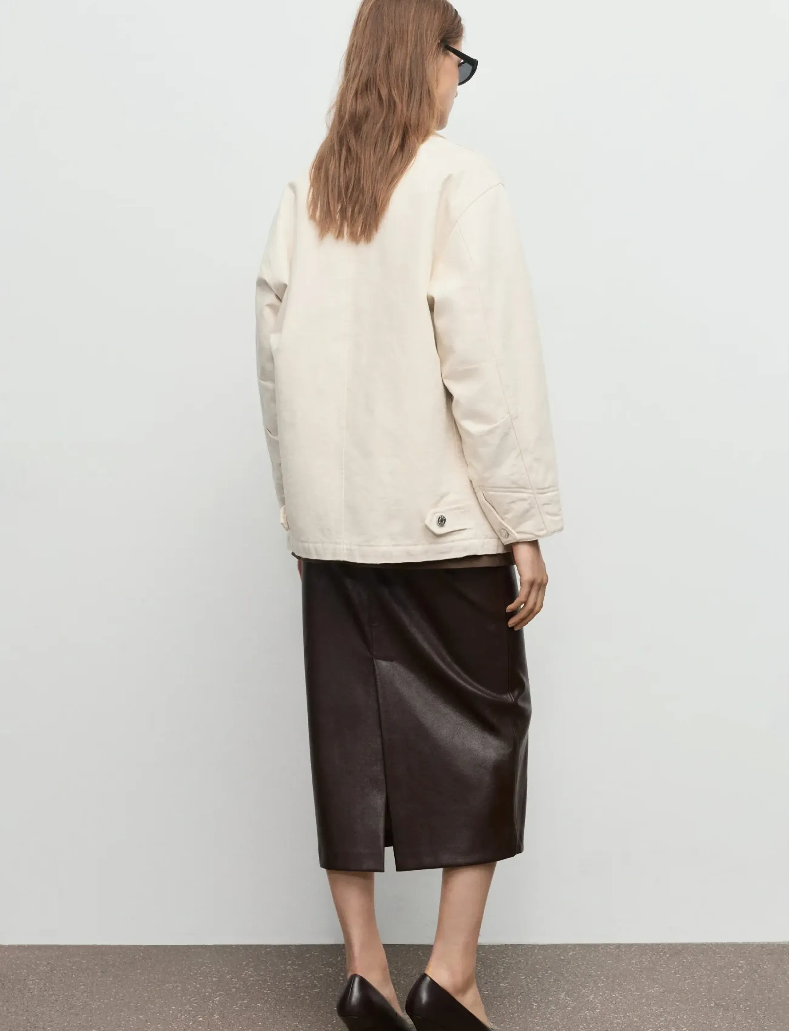 Denim Parka With Corduroy Collar 2