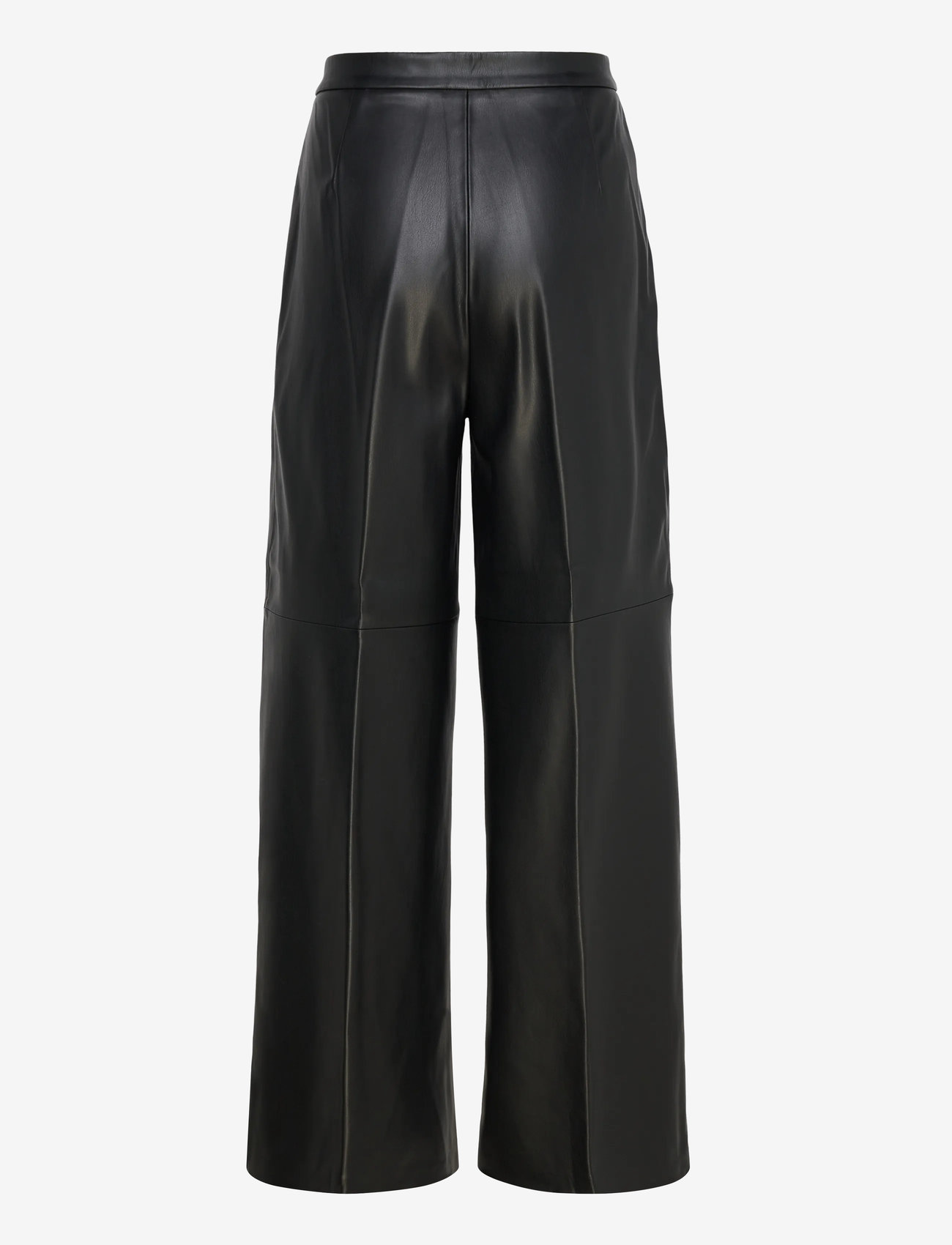 Mango - Wide leg faux-leather trousers - wide leg trousers - black - 2