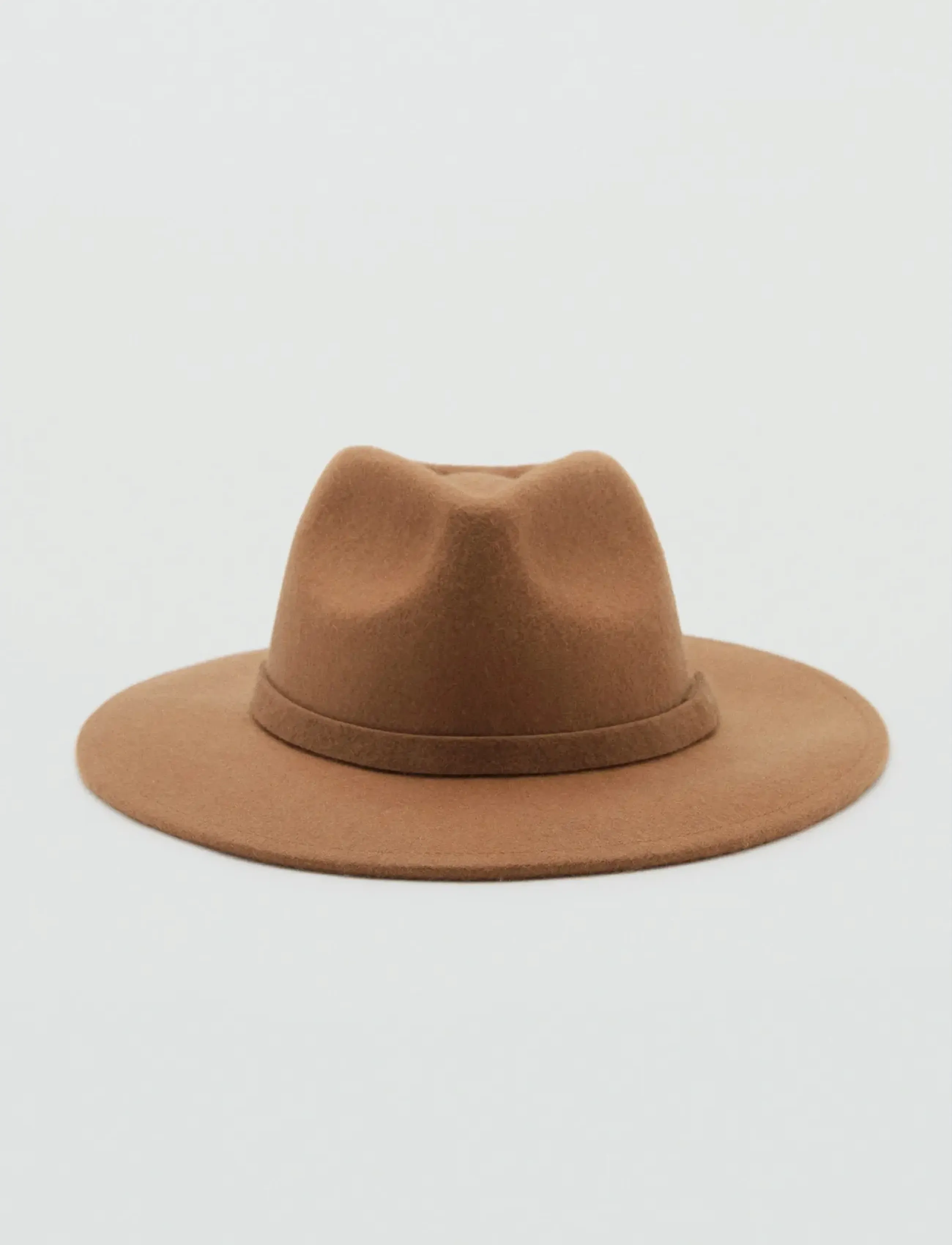 Mango 100% wool hat - Accessoires - MEDIUM BROWN / beige