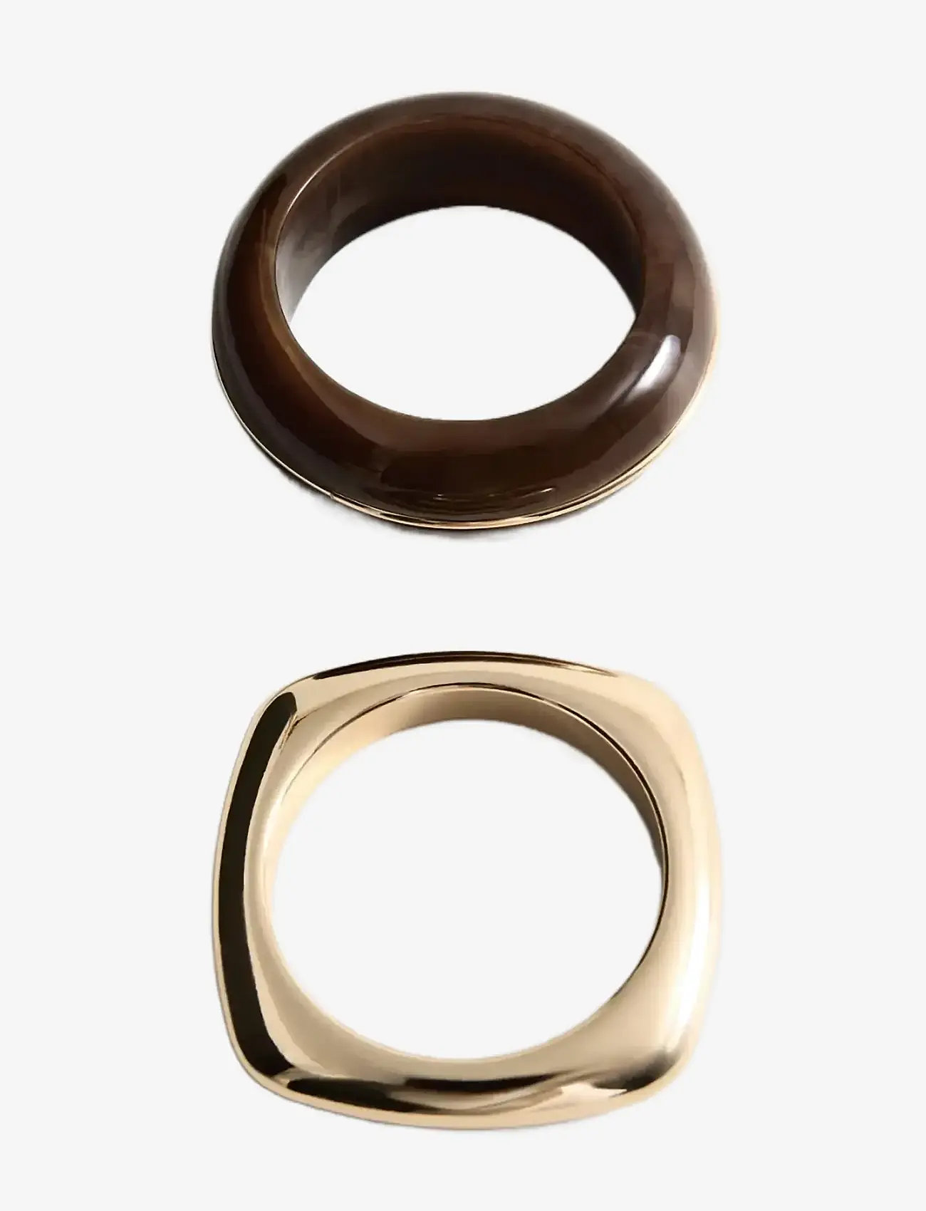 Mango - Pack of 2 rigid bracelets - bangles - gold - 1