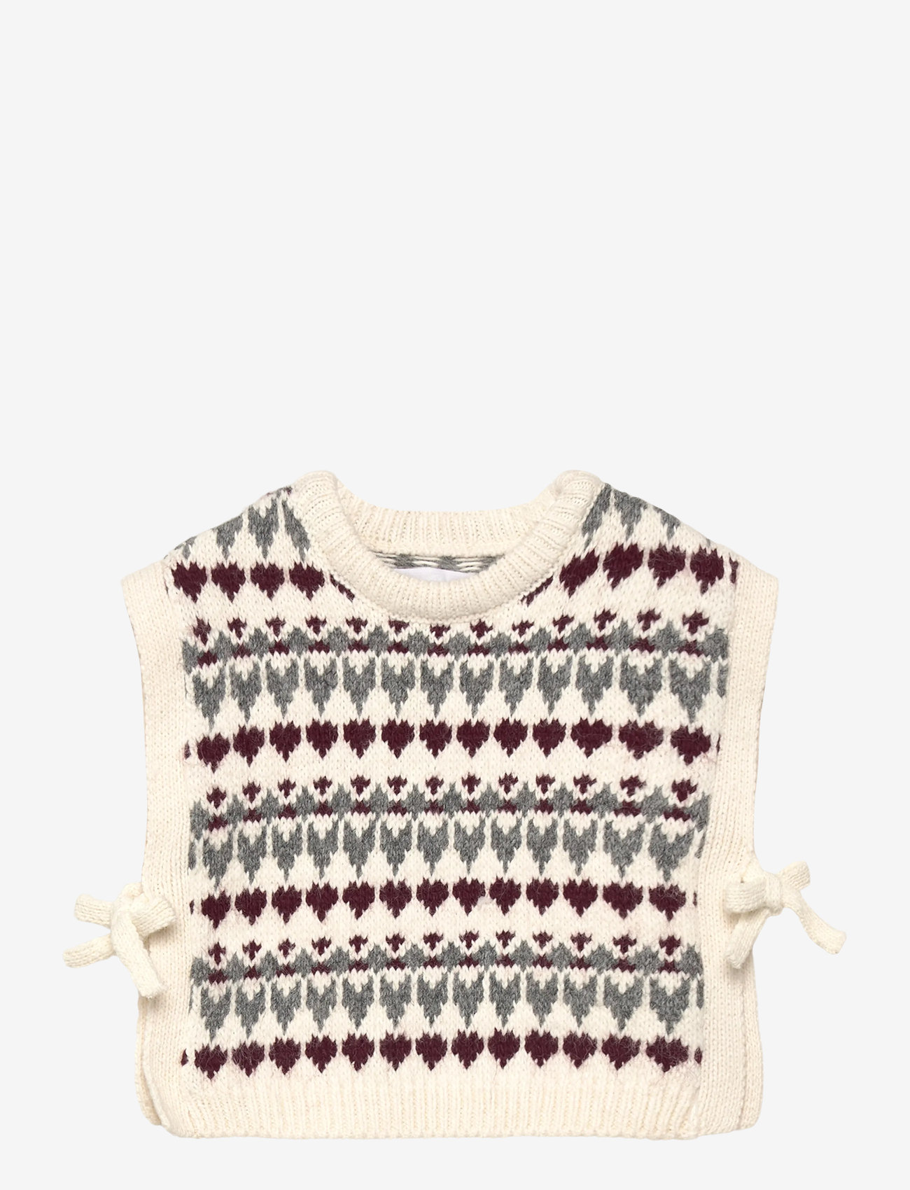 Mango - Knitted waistcoat with heart pattern - die niedrigsten preise - natural white - 0