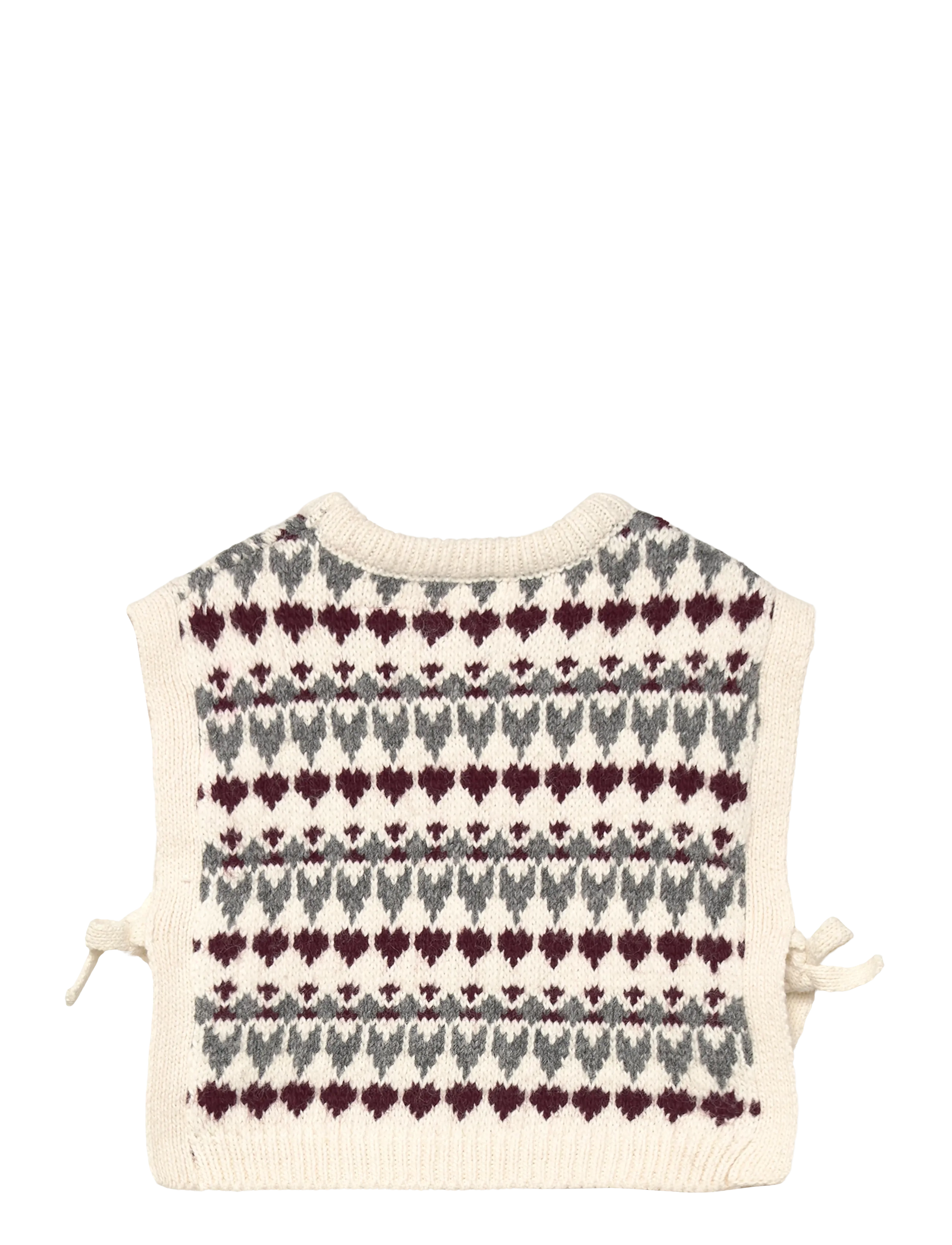 Mango - Knitted waistcoat with heart pattern - lägsta priserna - natural white - 1