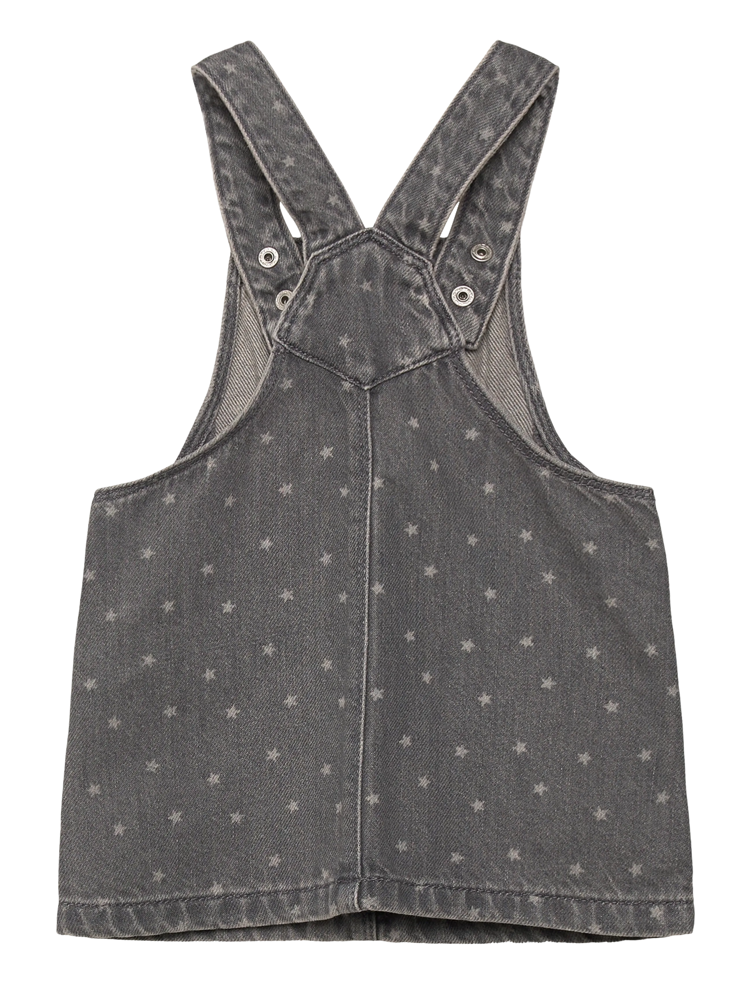 Mango - Denim pinafore with stars - lappumekot - open grey - 1