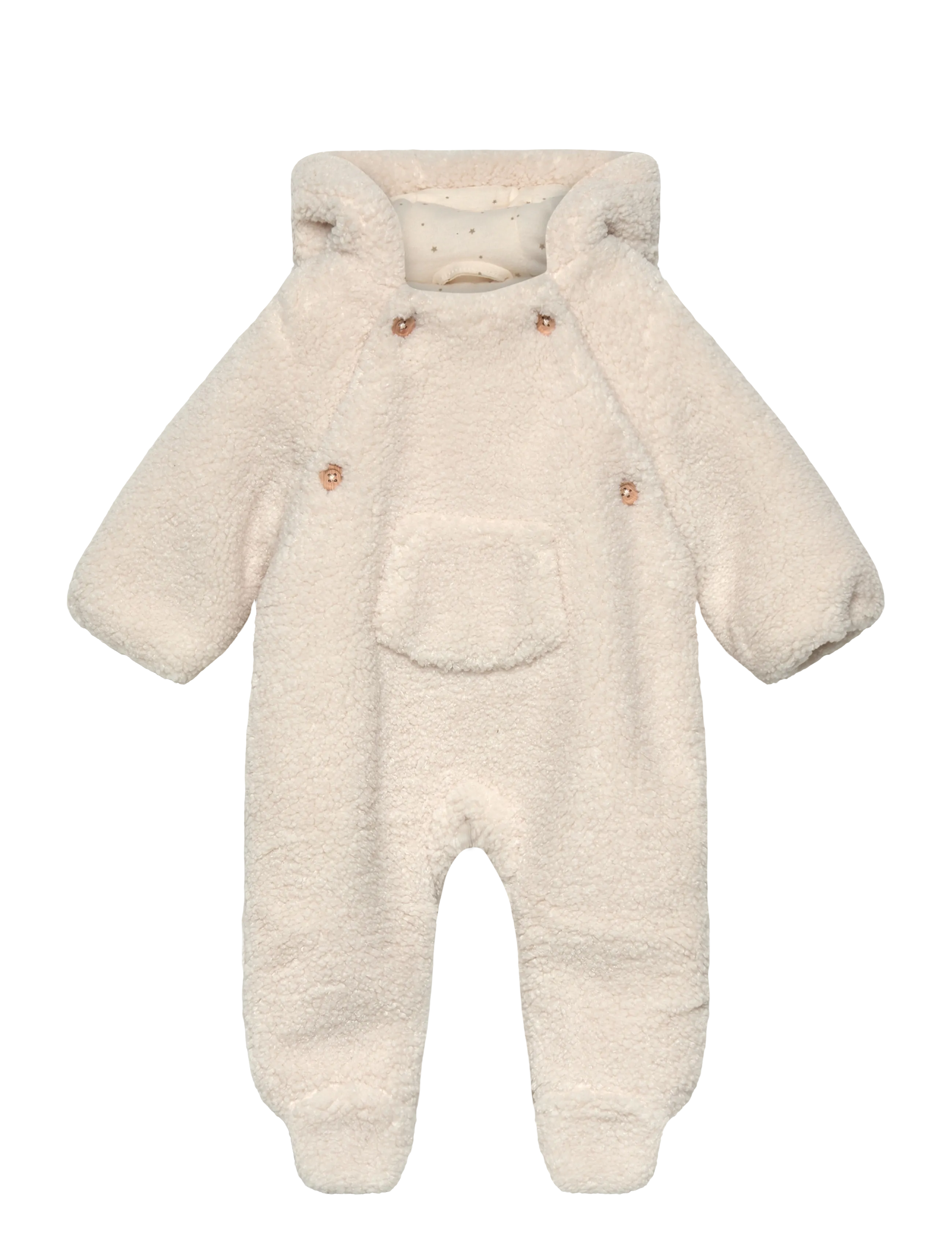 Mango Long shearling coat - Höstfynd - LIGHT BEIGE / cream