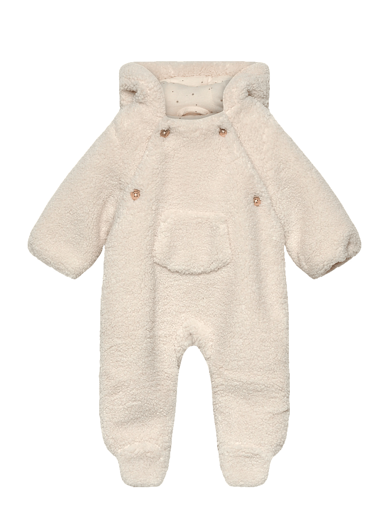 Mango - Long shearling coat - jumpsuits - light beige - 1