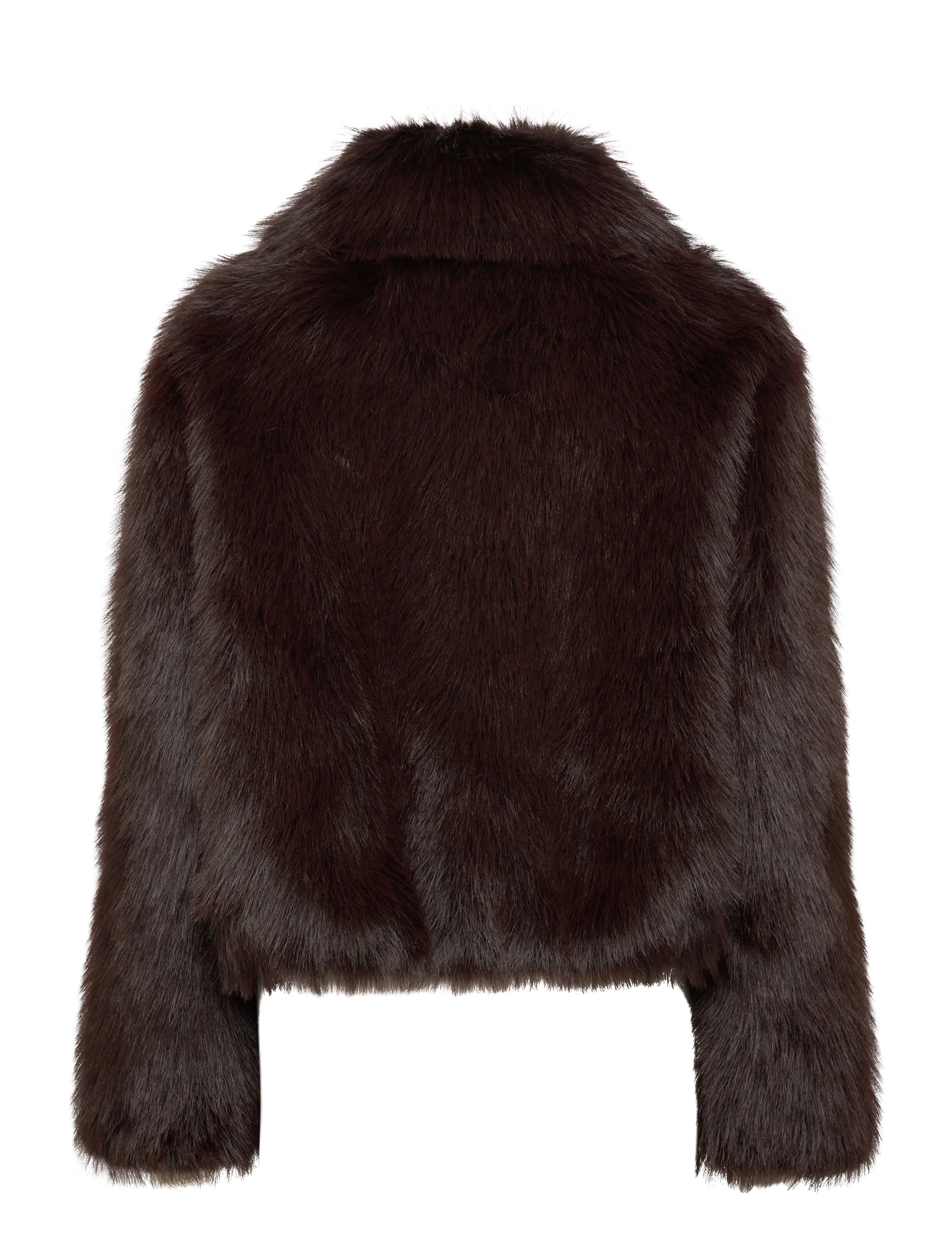 Mango - Faux-fur jacket with zip - kunstpelz - brown - 2