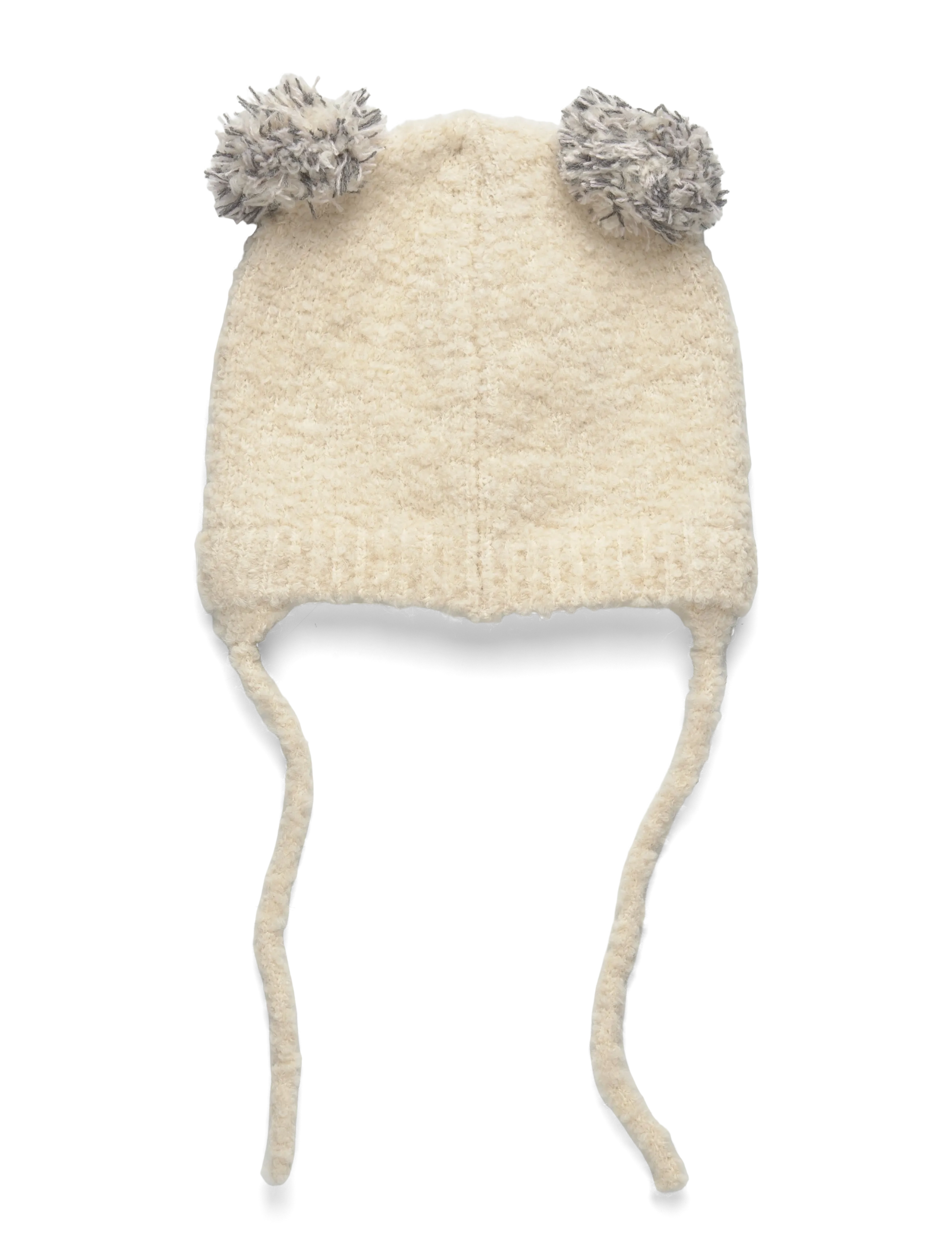 Mango - Bear knitted hat - vinterhuer - light beige - 1