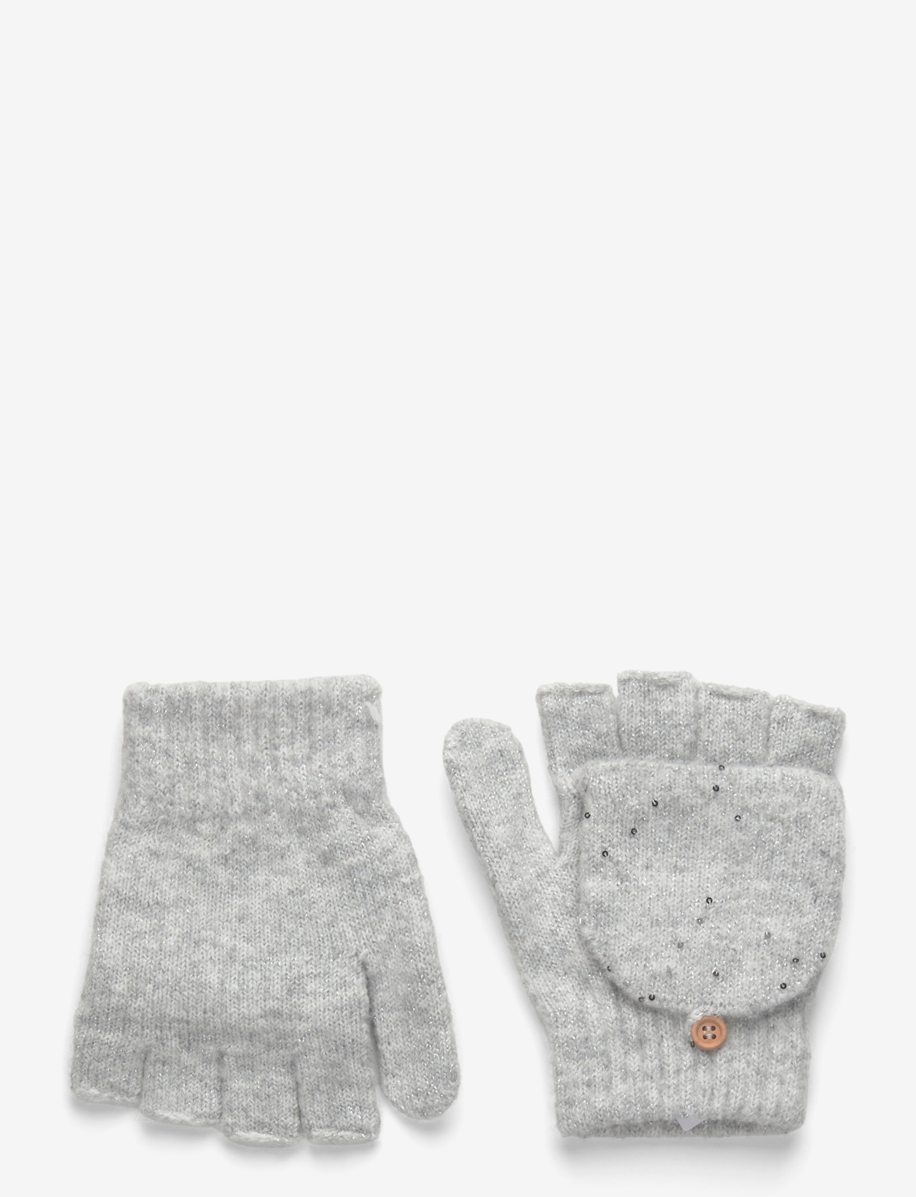 Mango - Sequin knitted gloves - grey - 0