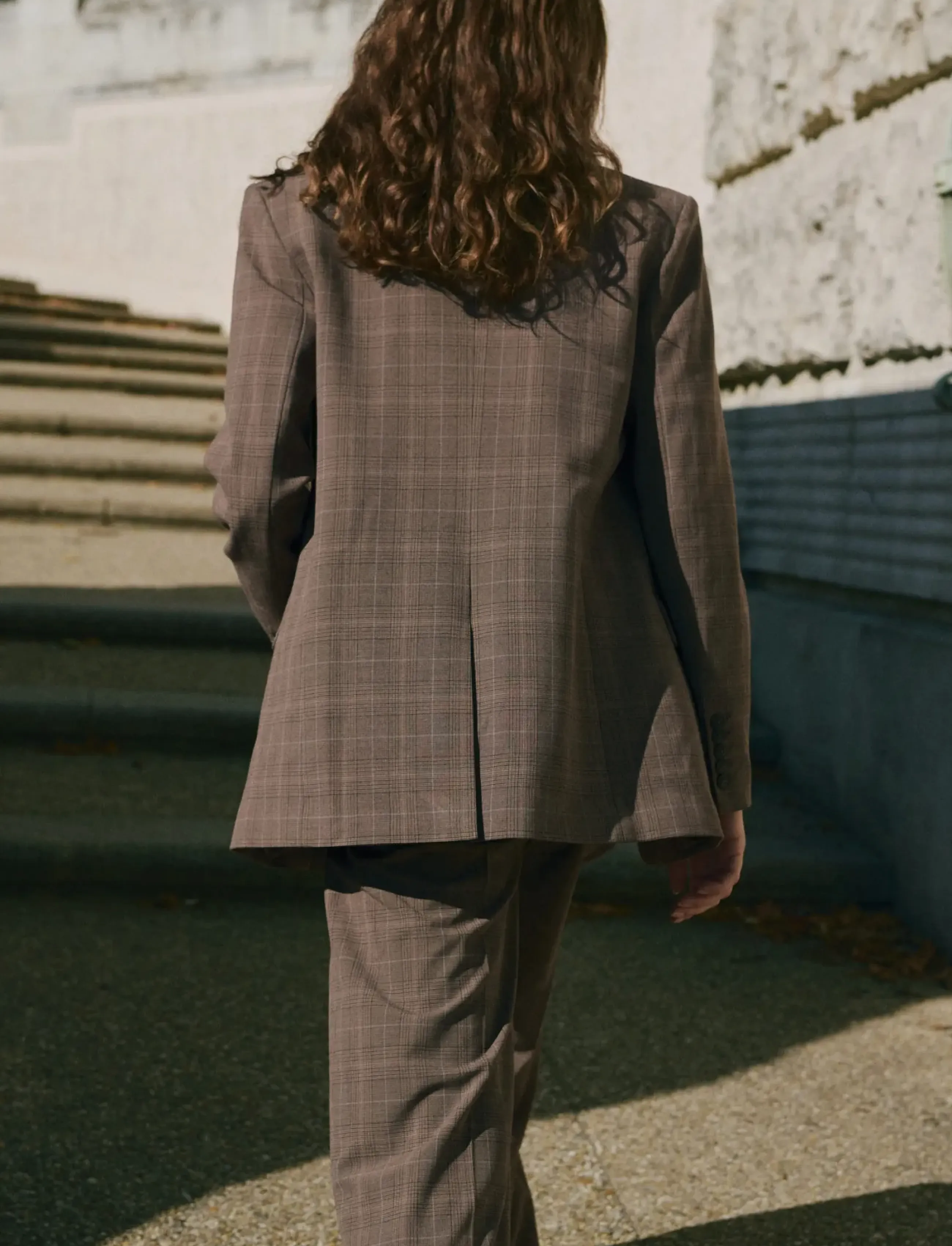 Mango - Check suit jacket - medium brown - 3