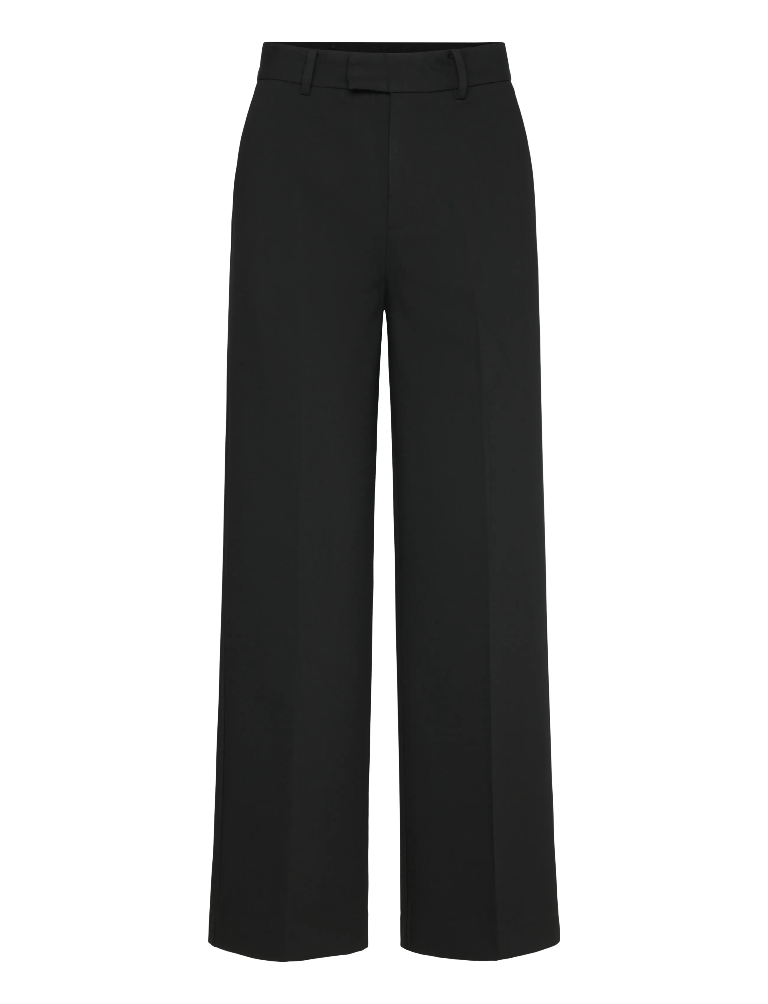 Mango - Mid-rise cropped straight-leg trousers - black - 1