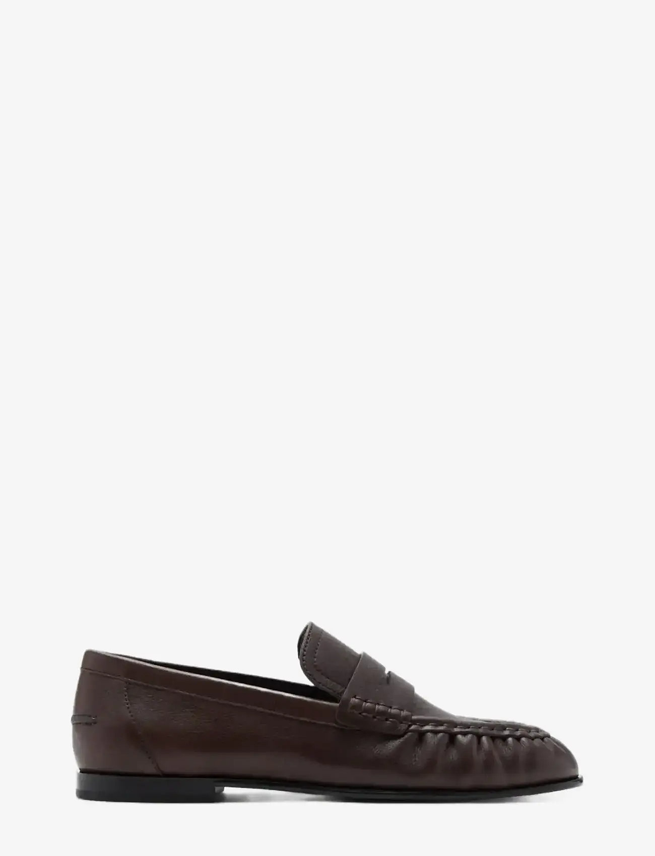 Mango - Leather penny loafers - speciella tillfällen - dark brown - 1