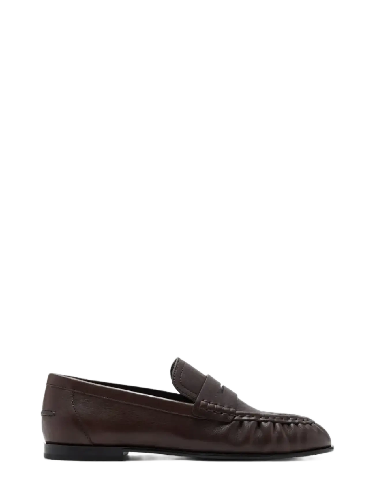 Mango - Leather penny loafers - dark brown - 1