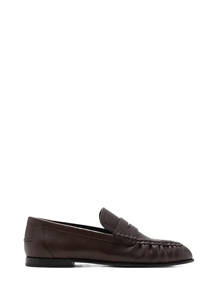 Mango - Leather penny loafers - dark brown - 1