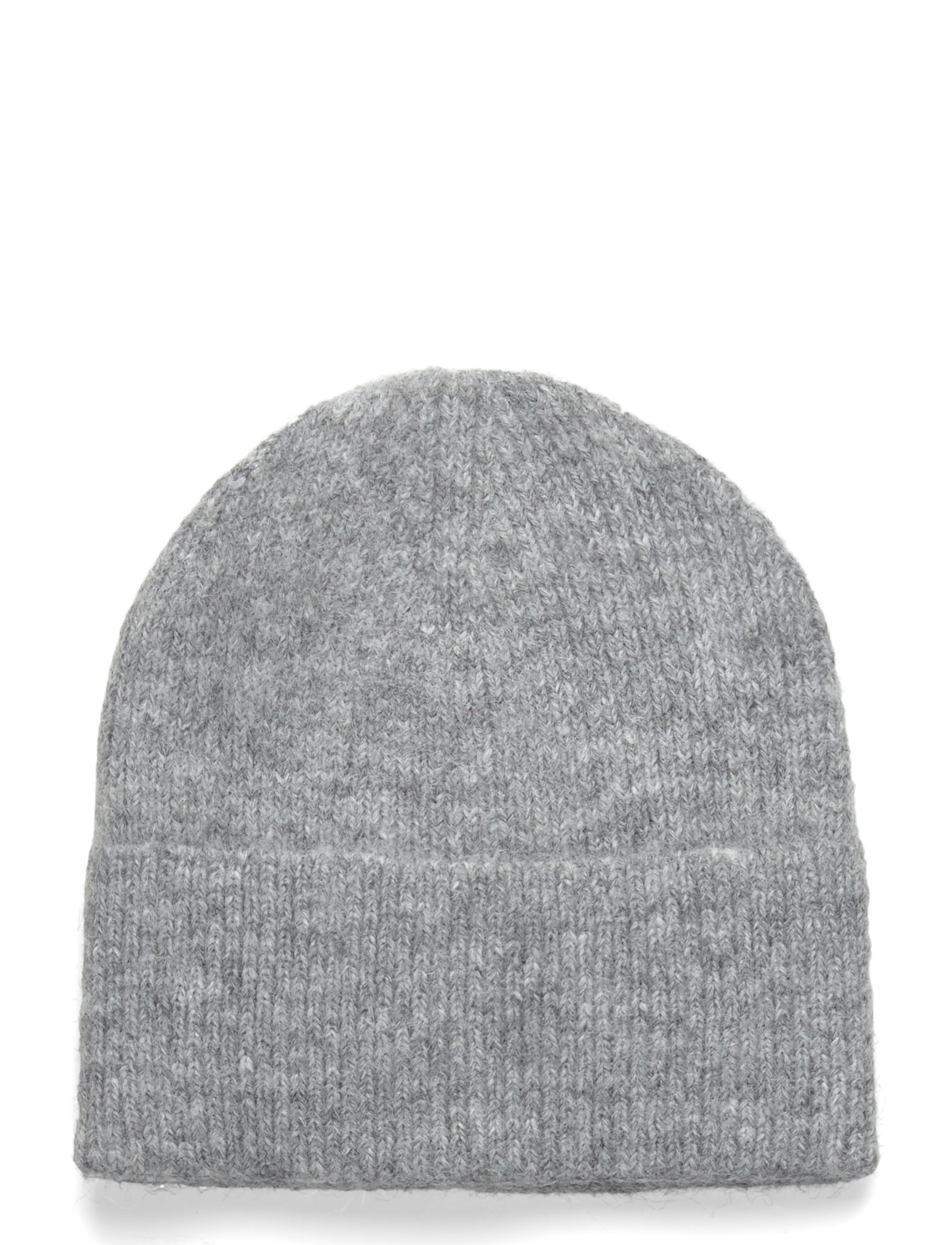 Rib-knit cap - MEDIUM GREY