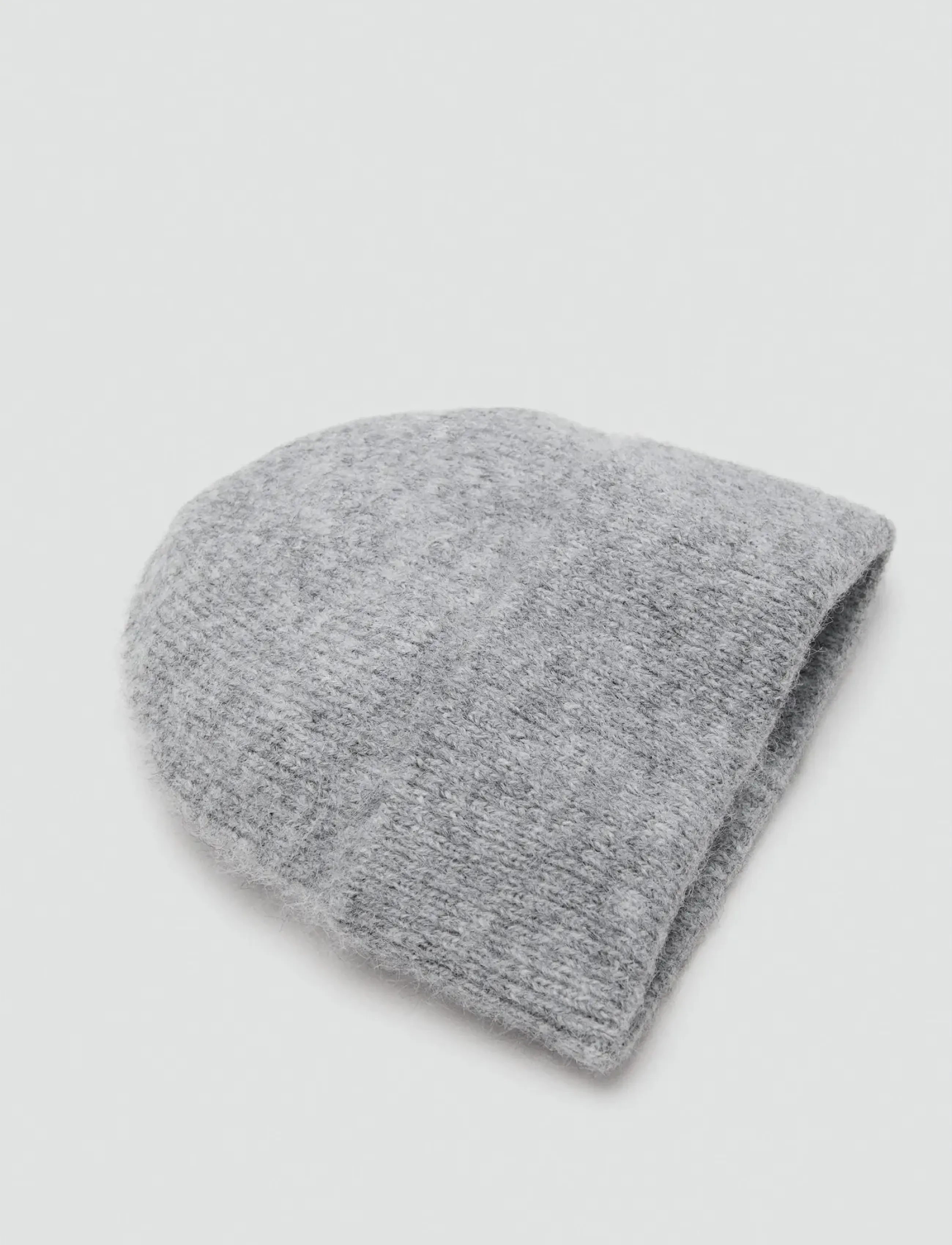 Mango Rib-Knit Cap, One Size, Headwear, Grau - Beanies, Frauen