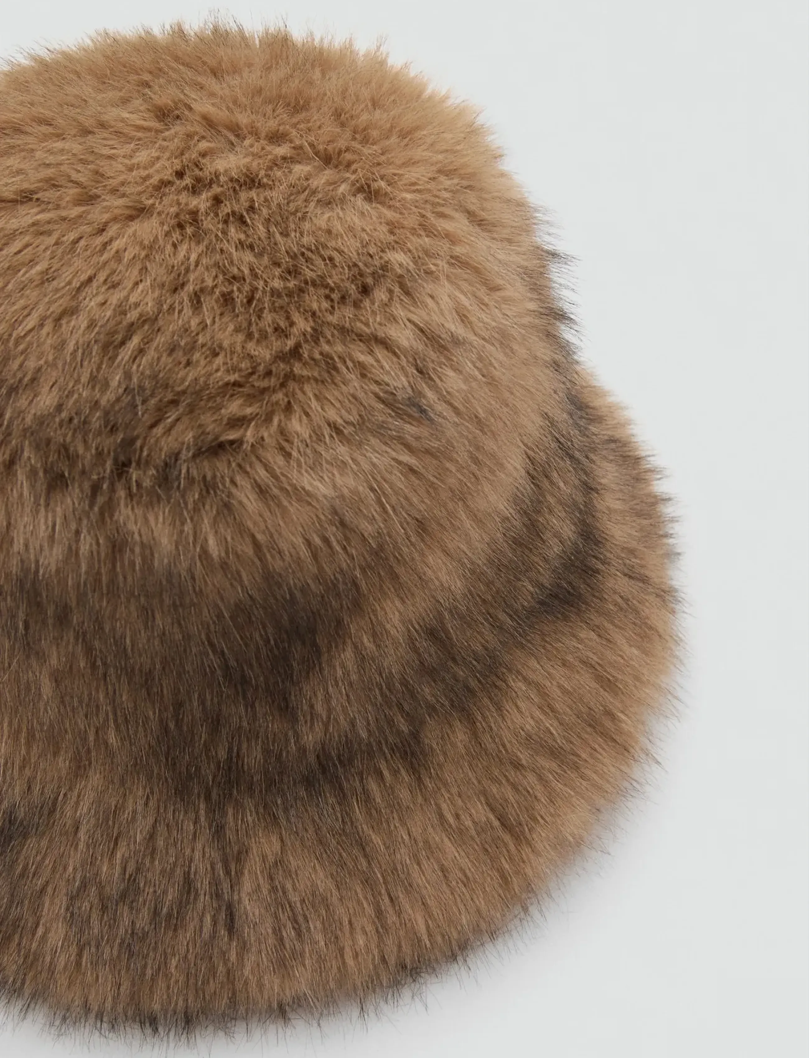 Mango Faux-Fur Bucket Hat, One Size, Headwear, Braun - Hats, Frauen