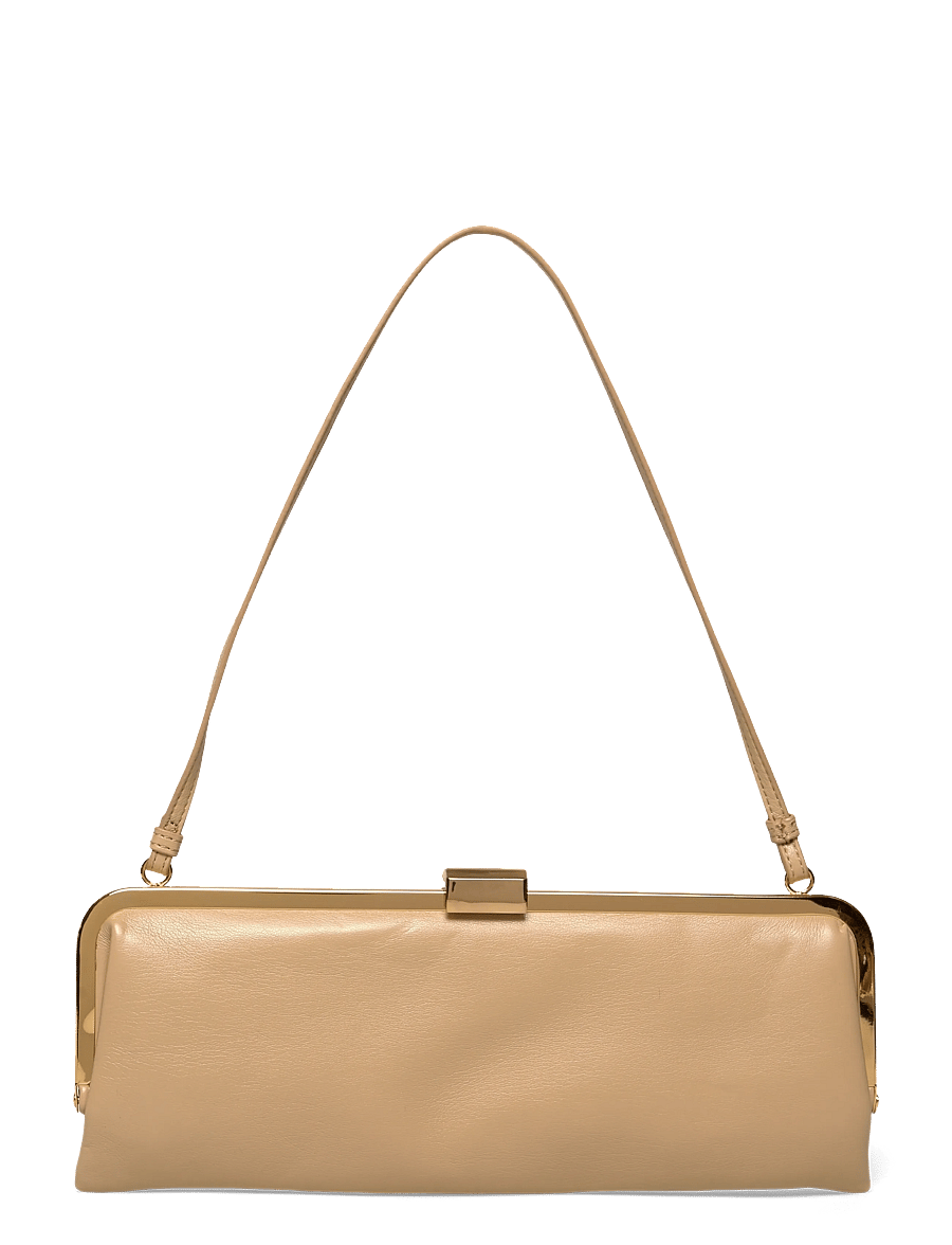 Mango - Metallic clutch handbag - erityistilaisuudet - yellow - 1