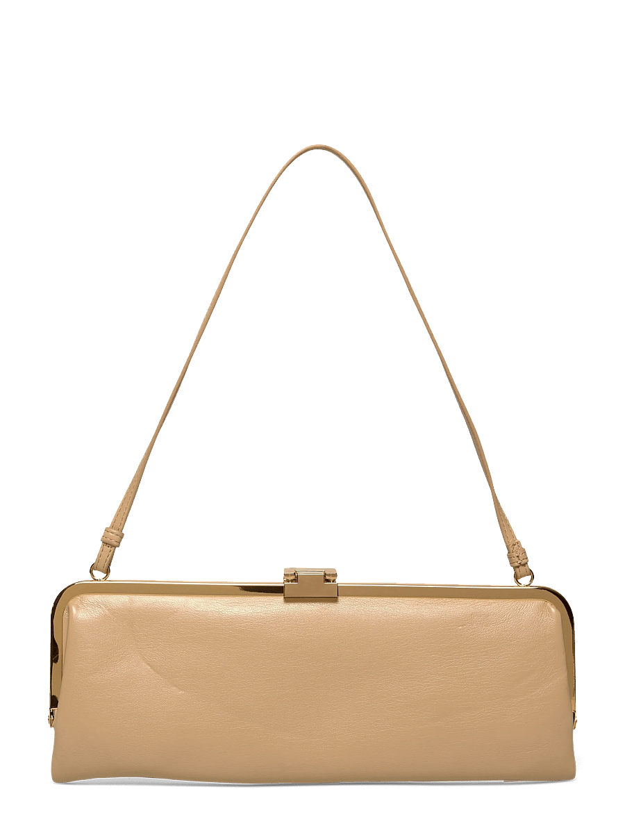 Mango - Metallic clutch handbag - erityistilaisuudet - yellow - 2